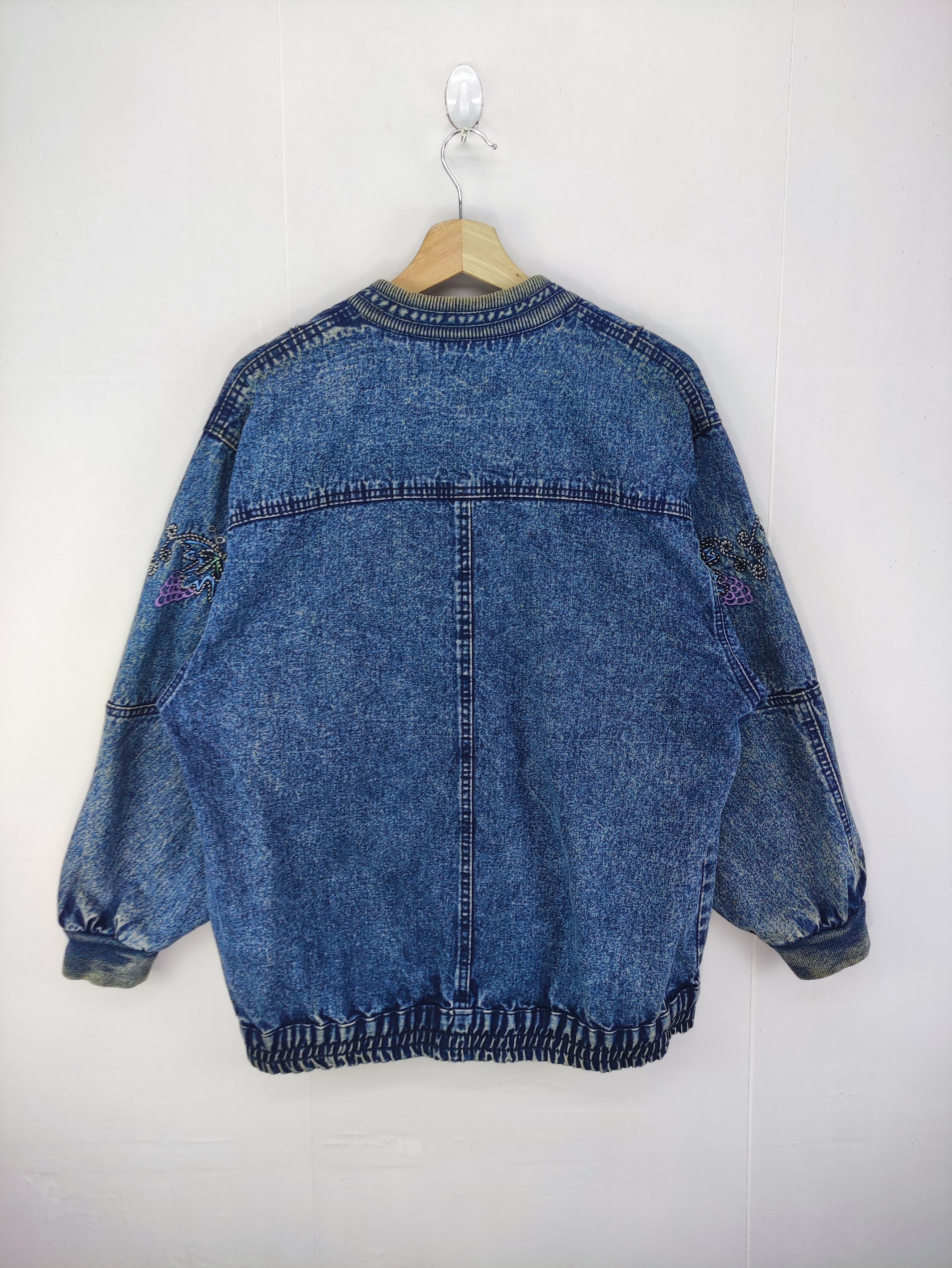 Denime Vintage Cardigan Denim Jacket Embroidered Logo Size L / US 10 / IT 46 - 6 Thumbnail