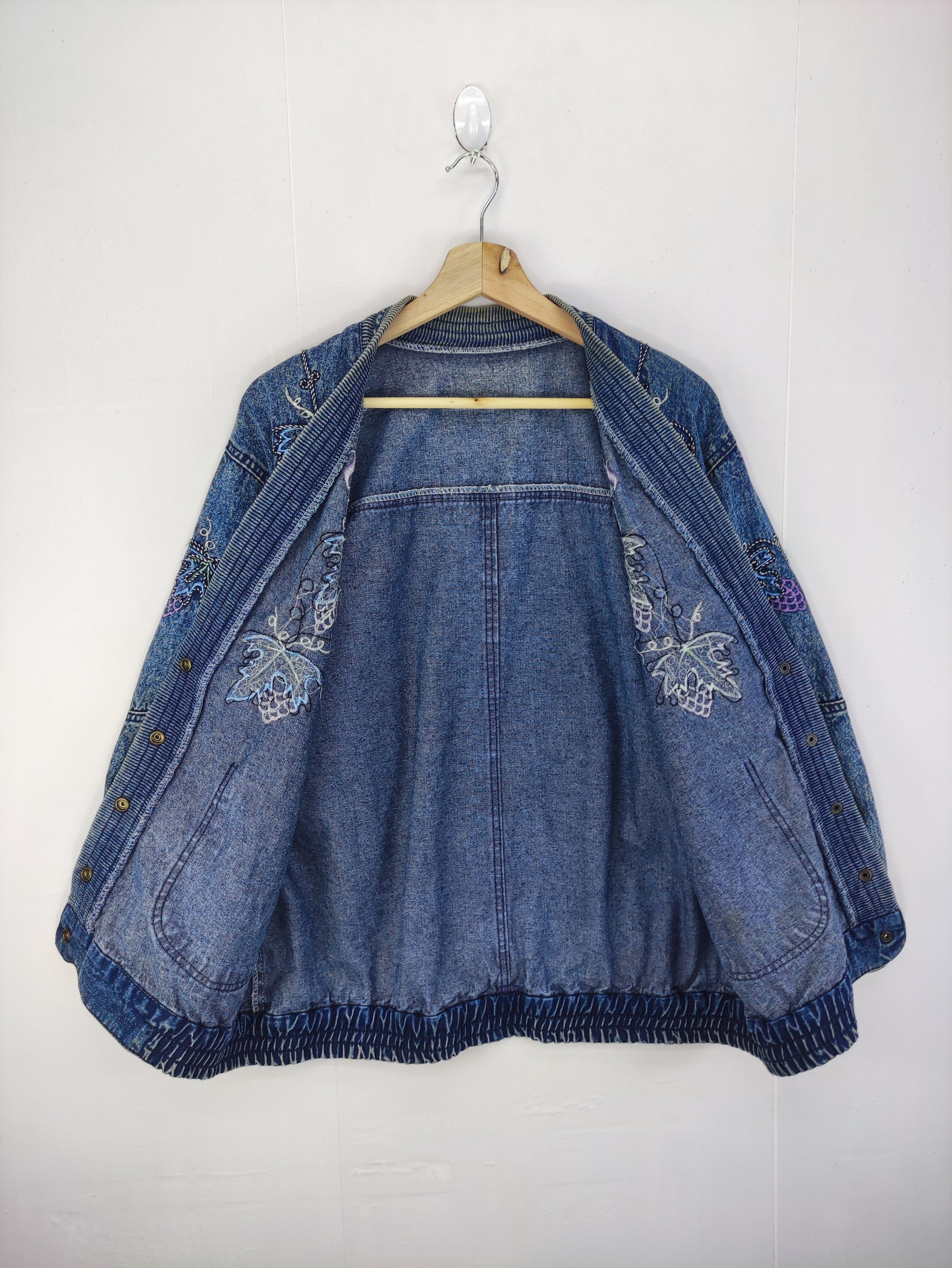 Denime Vintage Cardigan Denim Jacket Embroidered Logo Size L / US 10 / IT 46 - 4 Thumbnail