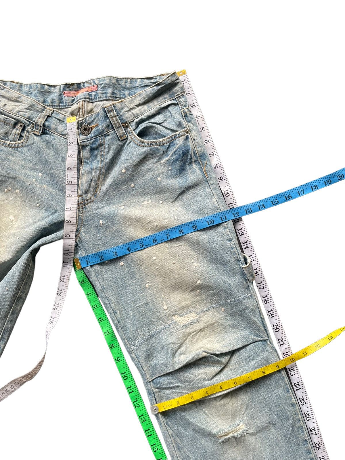 Japanese Brand Jewel Avira Faded Wash Distressed Denim Size US 32 / EU 48 - 21 Thumbnail