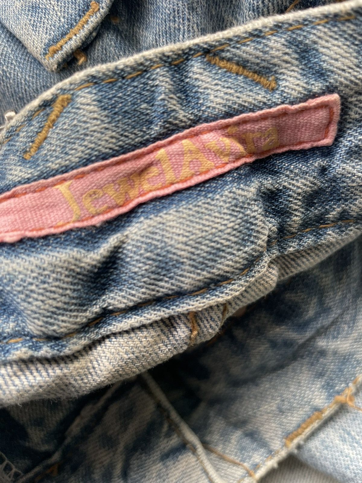 Japanese Brand Jewel Avira Faded Wash Distressed Denim Size US 32 / EU 48 - 13 Thumbnail