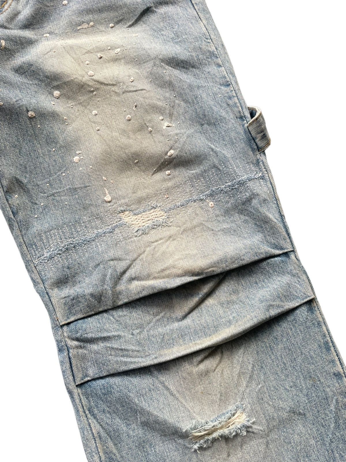 Japanese Brand Jewel Avira Faded Wash Distressed Denim Size US 32 / EU 48 - 4 Thumbnail