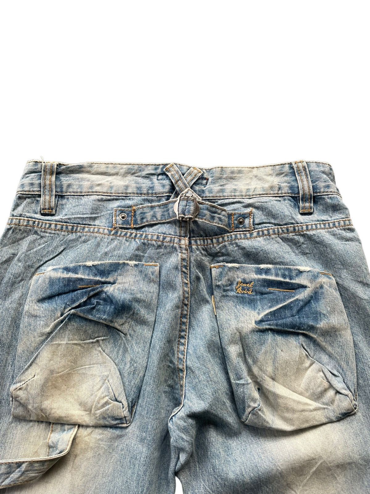 Japanese Brand Jewel Avira Faded Wash Distressed Denim Size US 32 / EU 48 - 9 Thumbnail