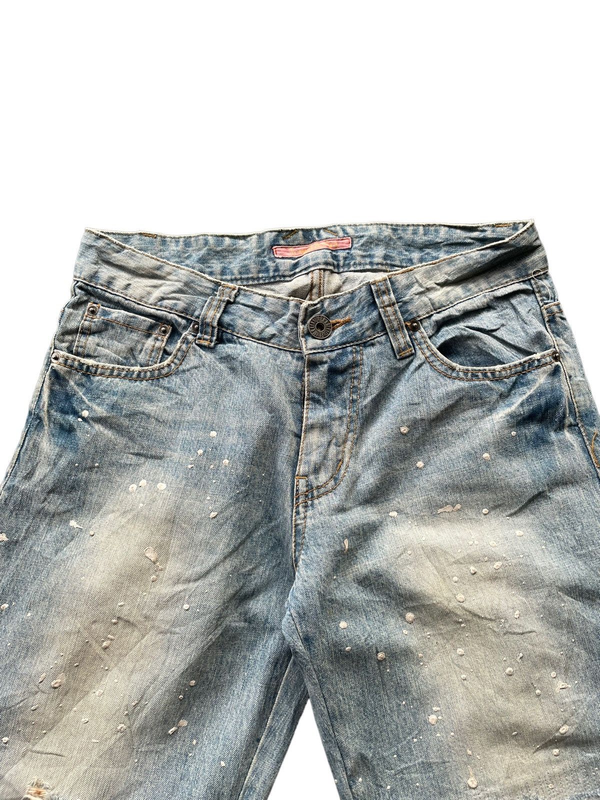 Japanese Brand Jewel Avira Faded Wash Distressed Denim Size US 32 / EU 48 - 6 Thumbnail