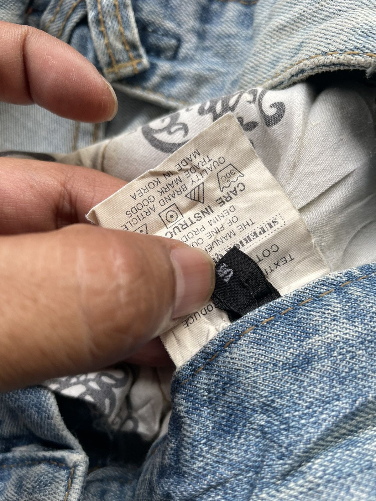 Japanese Brand Jewel Avira Faded Wash Distressed Denim Size US 32 / EU 48 - 14 Thumbnail