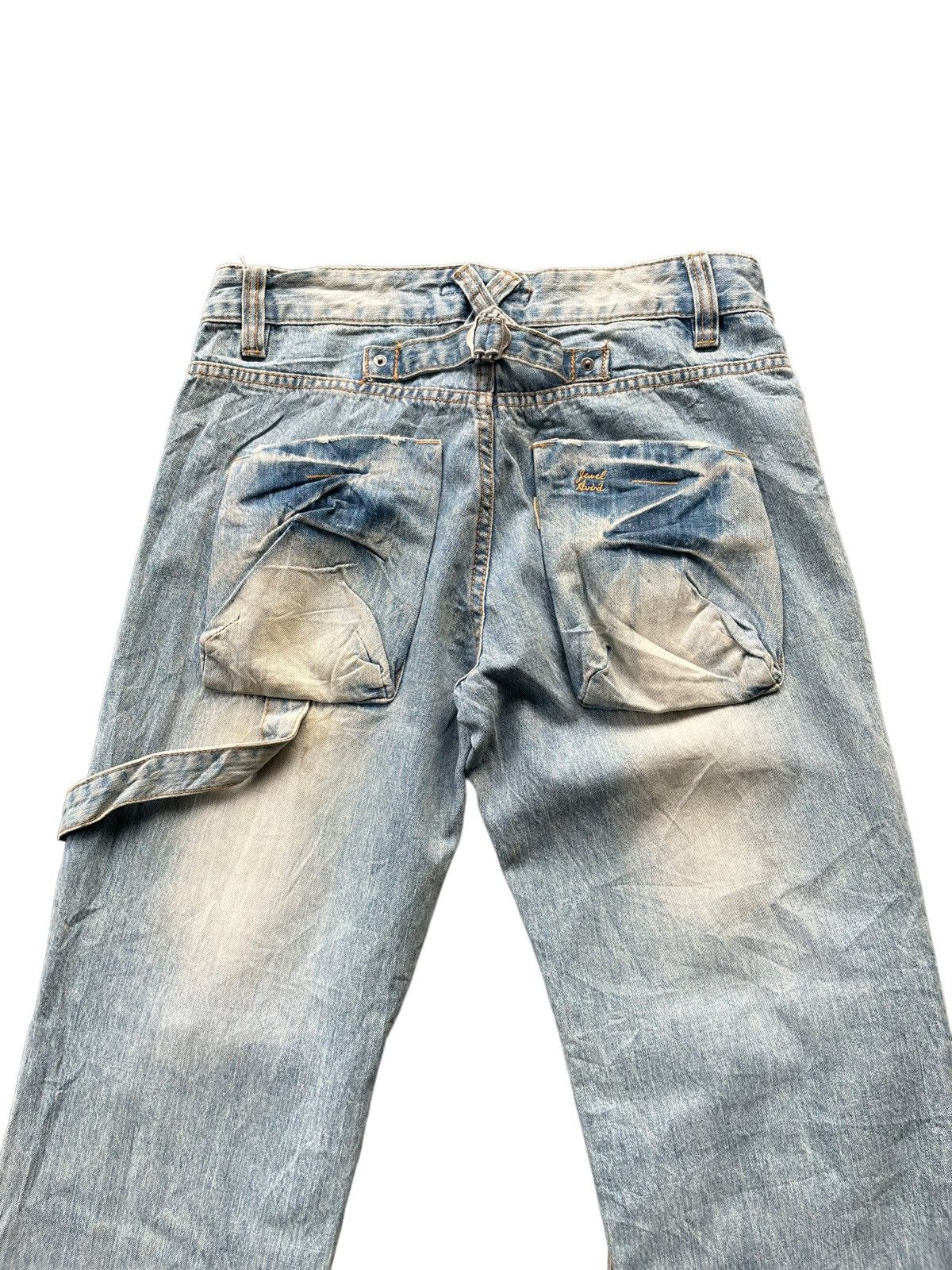 Japanese Brand Jewel Avira Faded Wash Distressed Denim Size US 32 / EU 48 - 8 Thumbnail