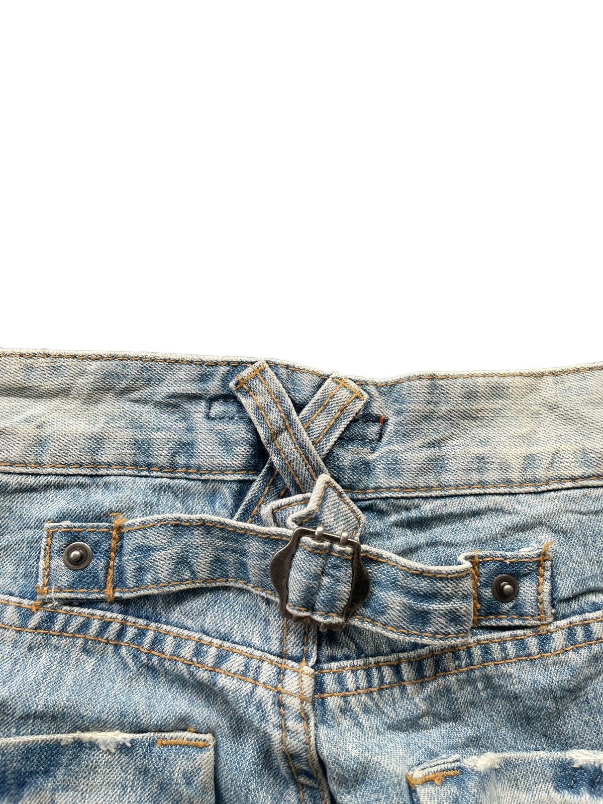 Japanese Brand Jewel Avira Faded Wash Distressed Denim Size US 32 / EU 48 - 10 Thumbnail