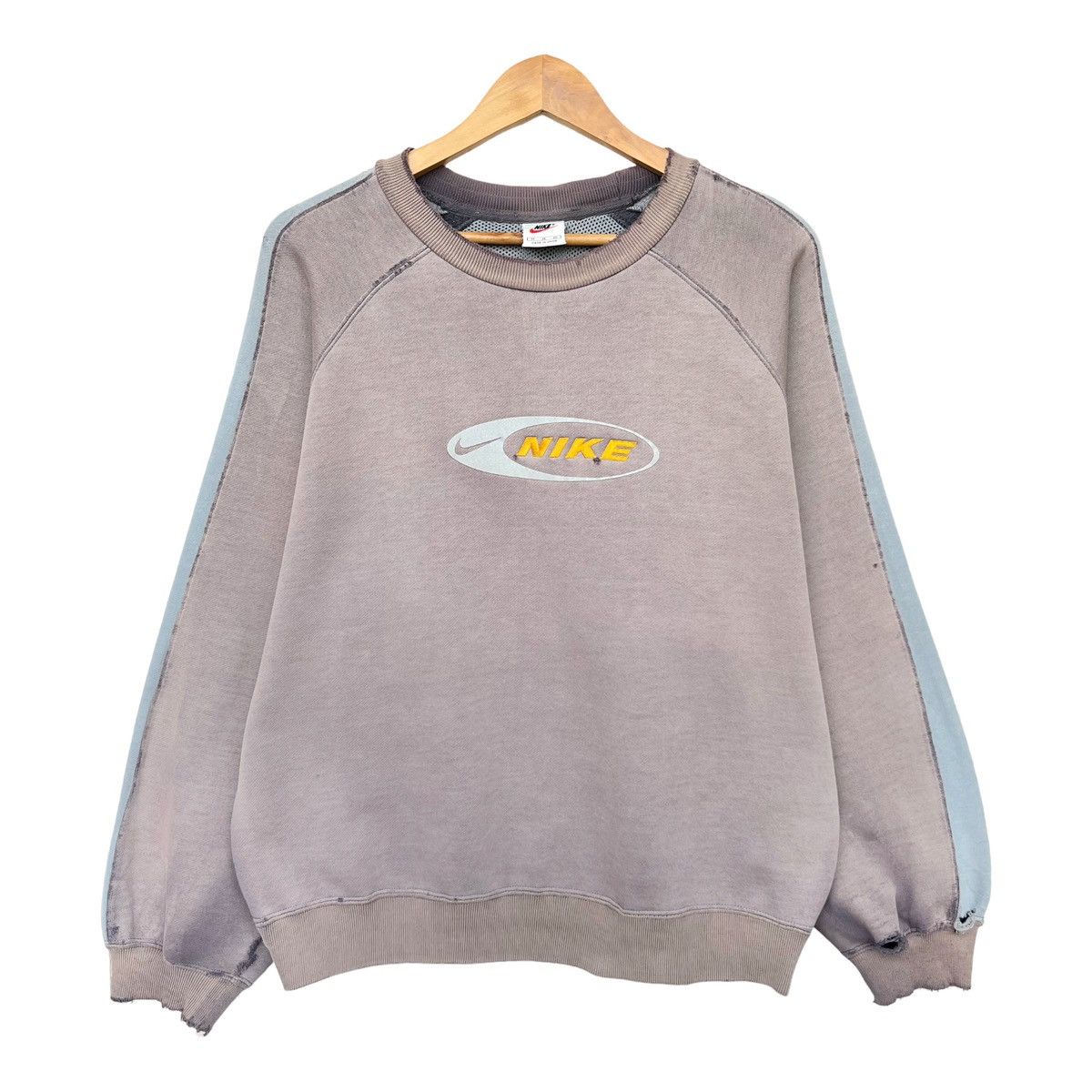 Vintage 90s Nike Spellout Baggy Sweatshirt Distressed