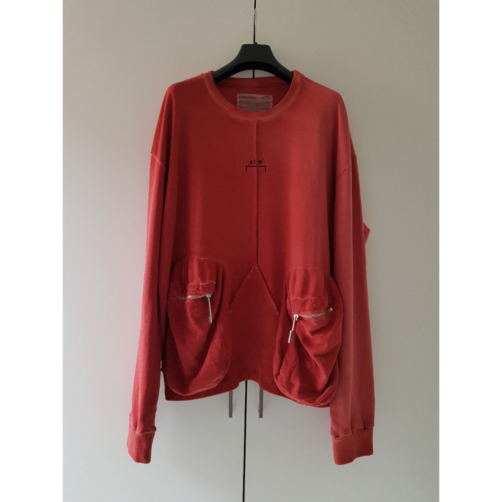 A-COLD-WALL* Red Overlock Crewneck Sweater Size US XXL / EU 58 / 5 - 2 Thumbnail