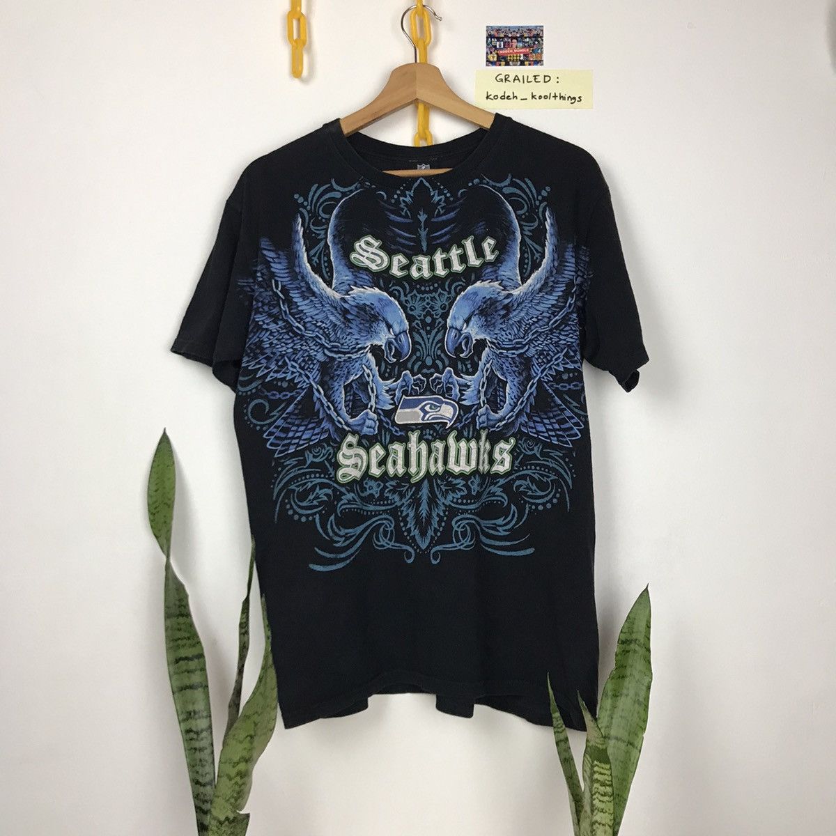 image of Nfl x Vintage Seattle Seahawks in Black, Men's (Size Medium)