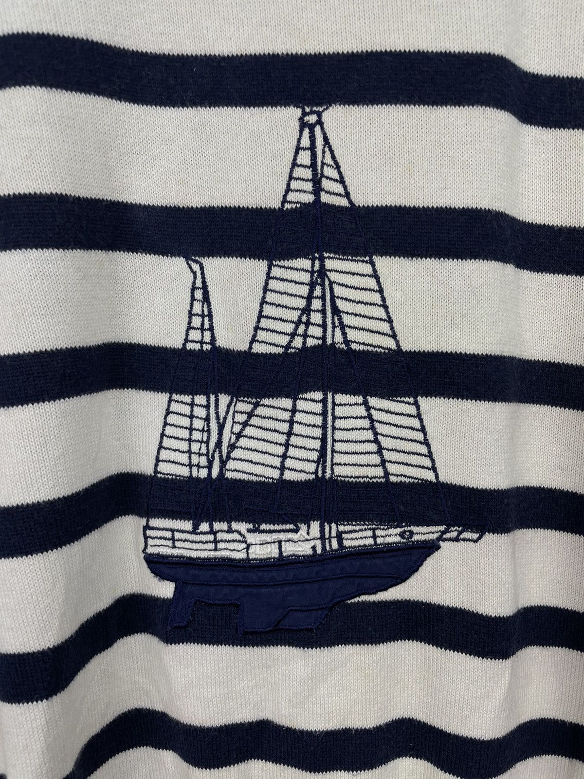 Vintage Vintage NewYorker stripe sailboat sweatshirt Size US L / EU 52-54 / 3 - 4 Thumbnail