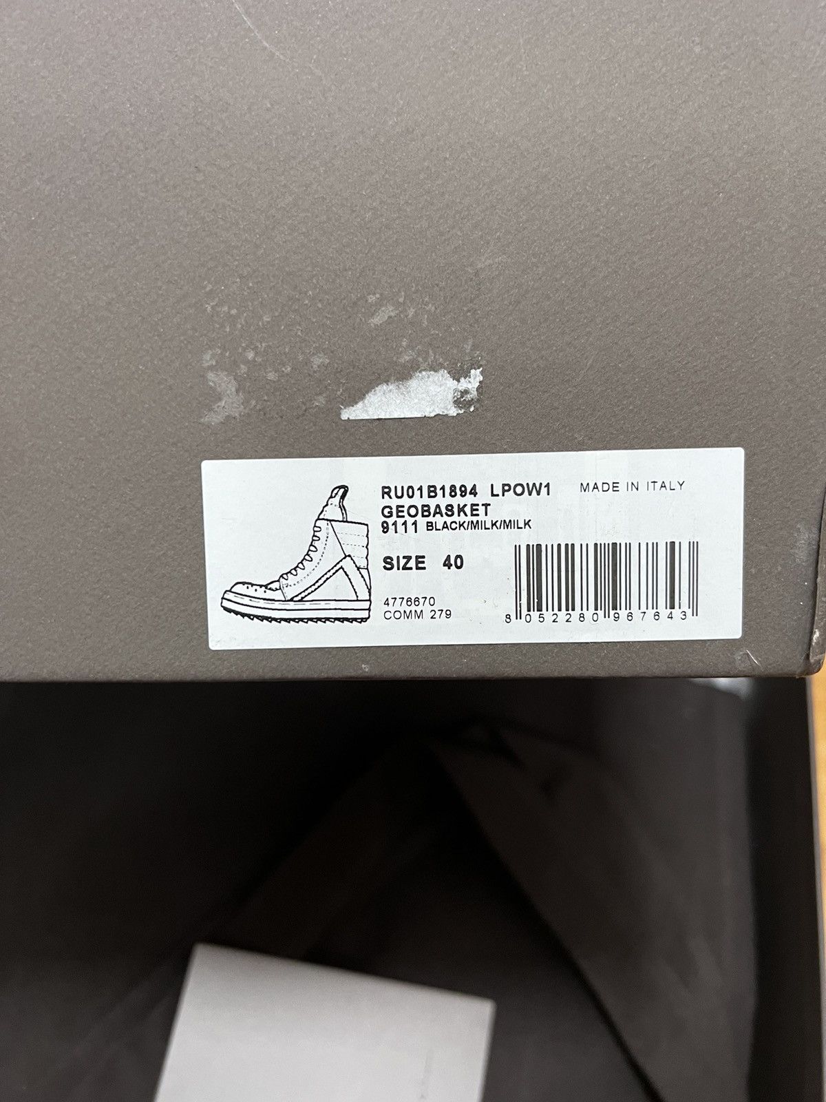 Rick Owens Rick Owens Geobasket Jumbo Laces Sneakers Size 40 Size US 7 / EU 40 - 13 Thumbnail