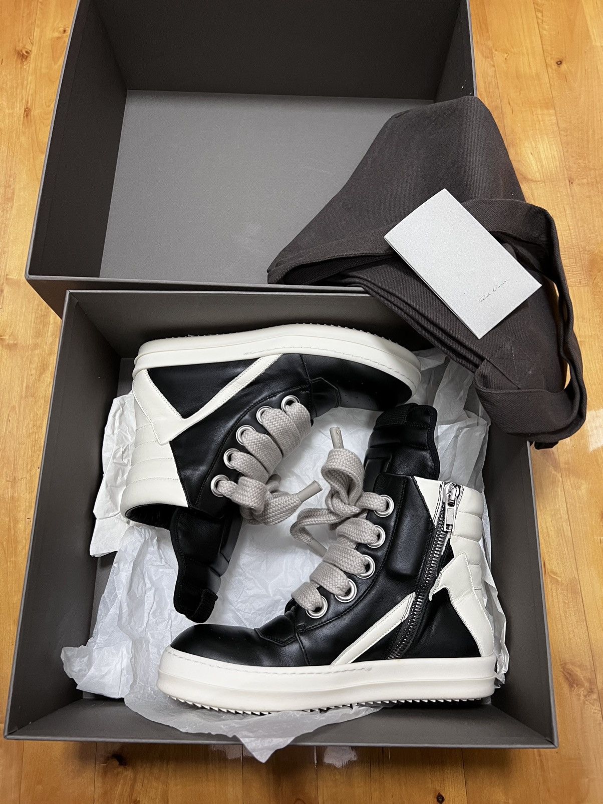 Rick Owens Rick Owens Geobasket Jumbo Laces Sneakers Size 40 Size US 7 / EU 40 - 12 Thumbnail