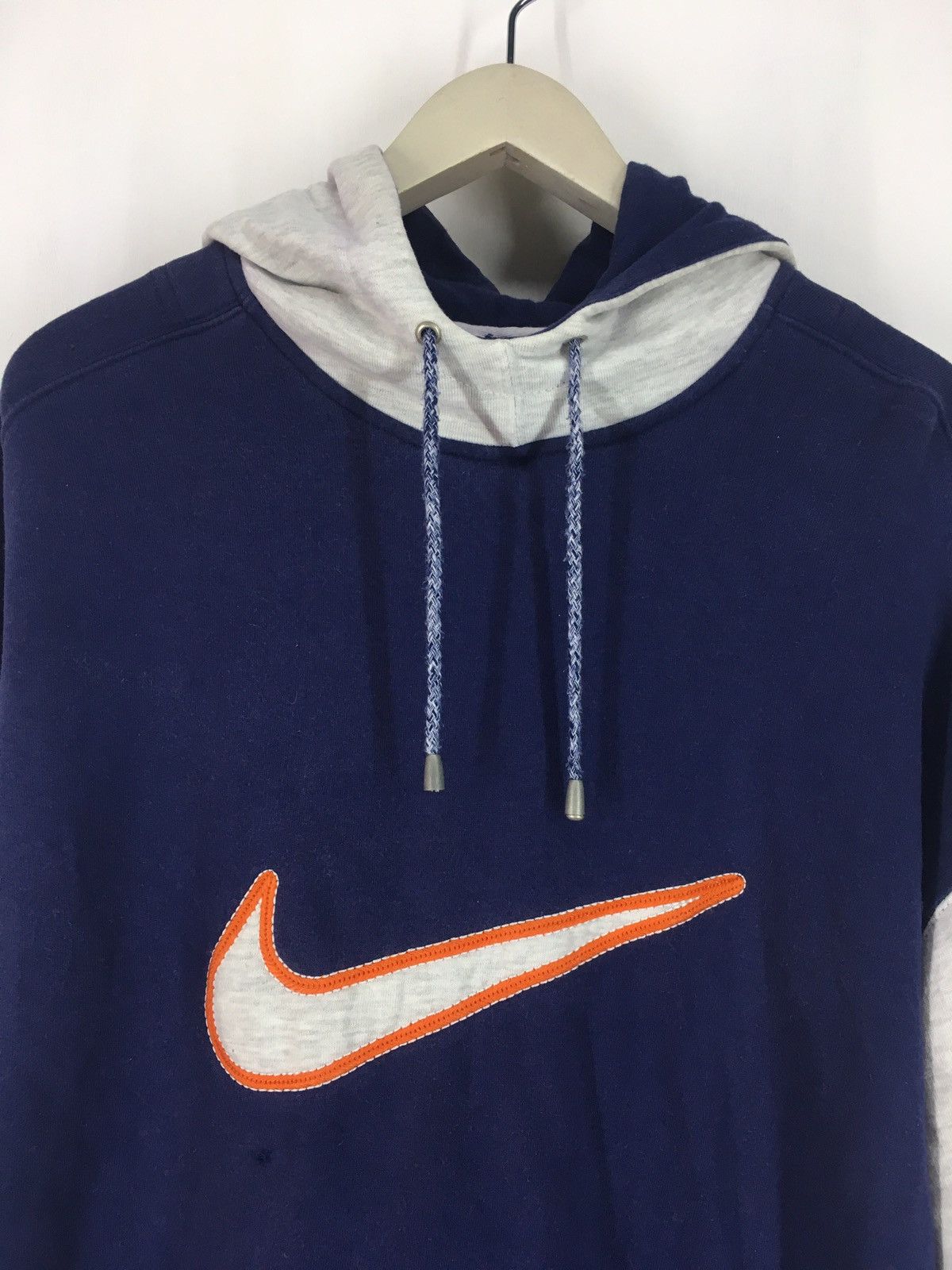 Nike Vintage 90s Nike Hoodie nike swoosh big logo Size US L / EU 52-54 / 3 - 3 Thumbnail