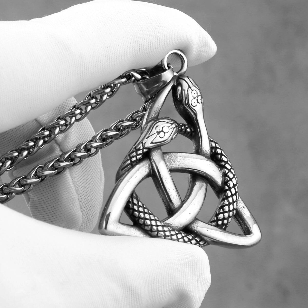 Other Viking Ouroboros Trinity Pendant Charms Necklace Stainless Size ONE SIZE - 1 Thumbnail