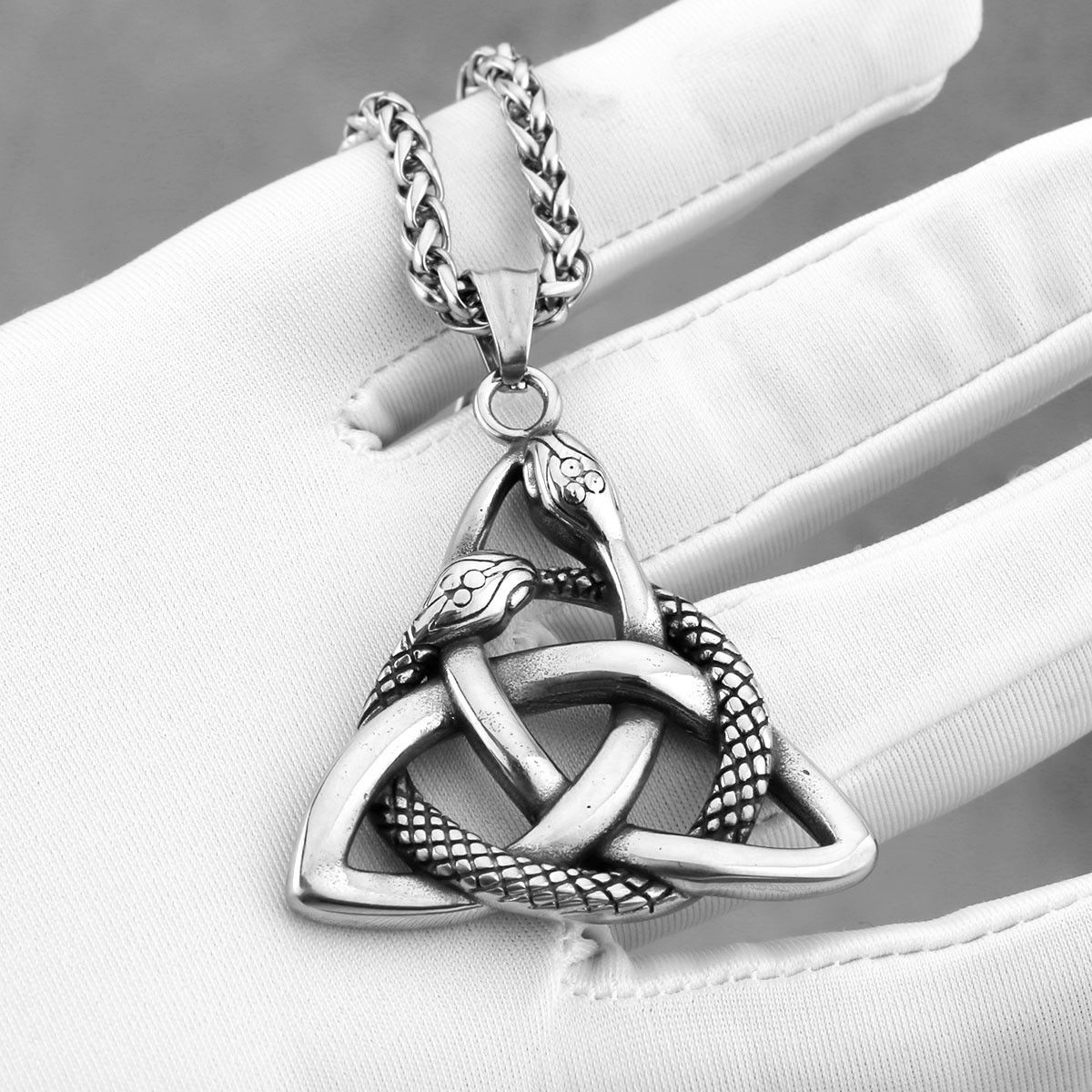 Other Viking Ouroboros Trinity Pendant Charms Necklace Stainless Size ONE SIZE - 4 Thumbnail