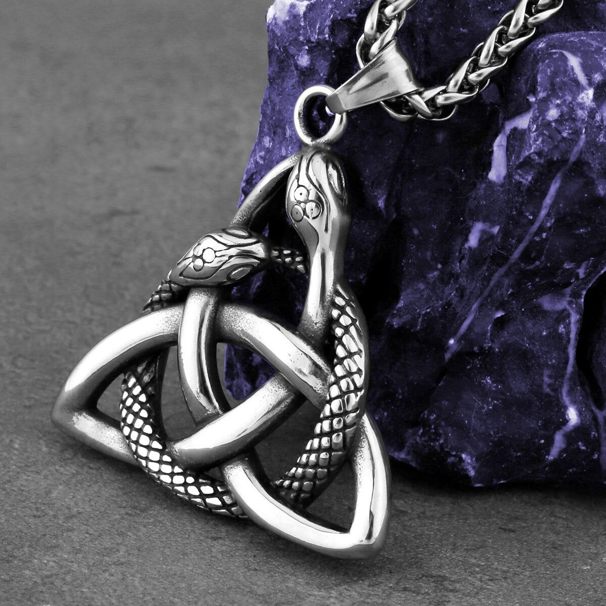 Other Viking Ouroboros Trinity Pendant Charms Necklace Stainless Size ONE SIZE - 5 Thumbnail