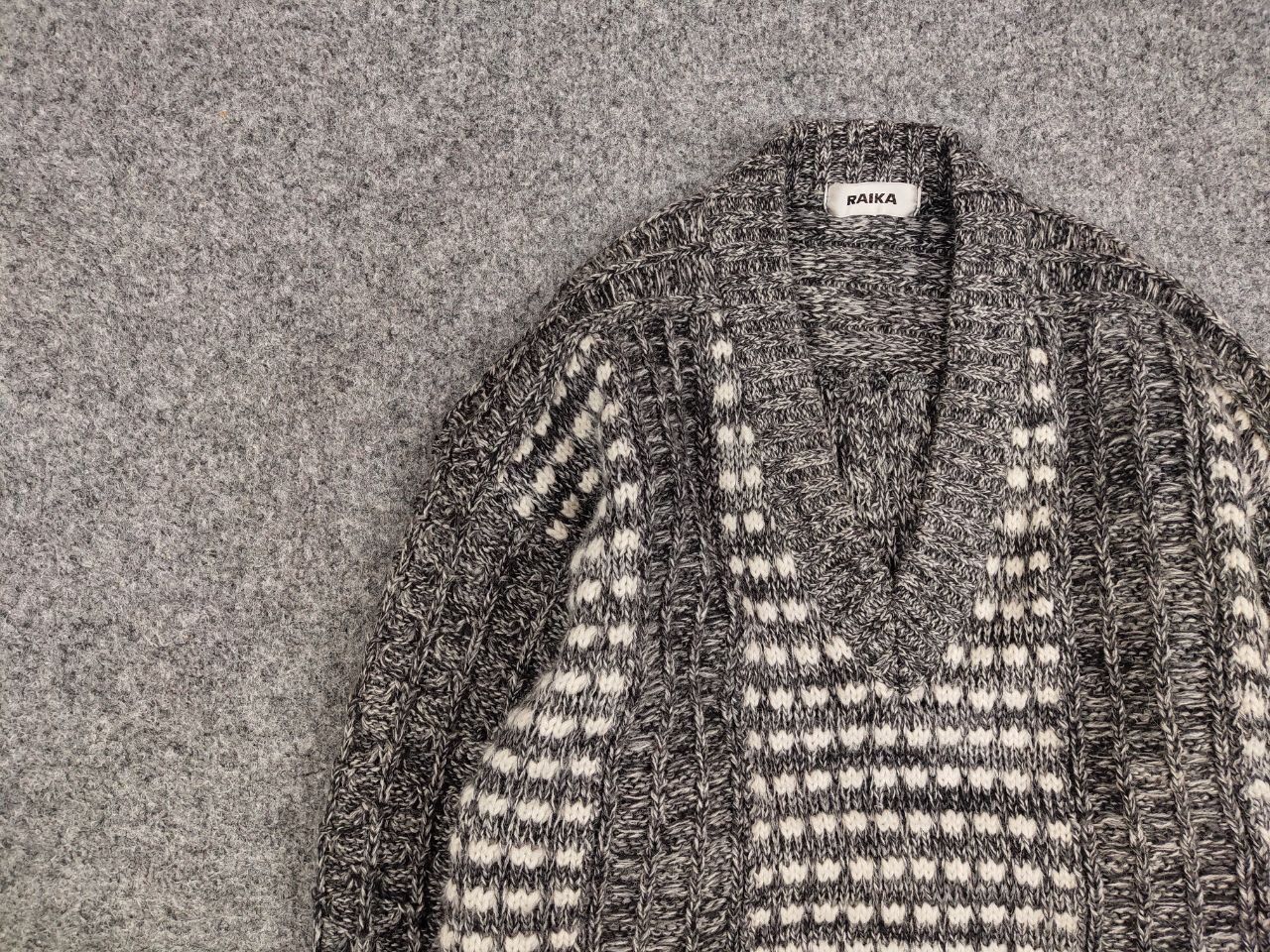 Japanese Brand Archival Vintage Raika Japanese Hand Knitted Gray Sweater Size US L / EU 52-54 / 3 - 11 Thumbnail