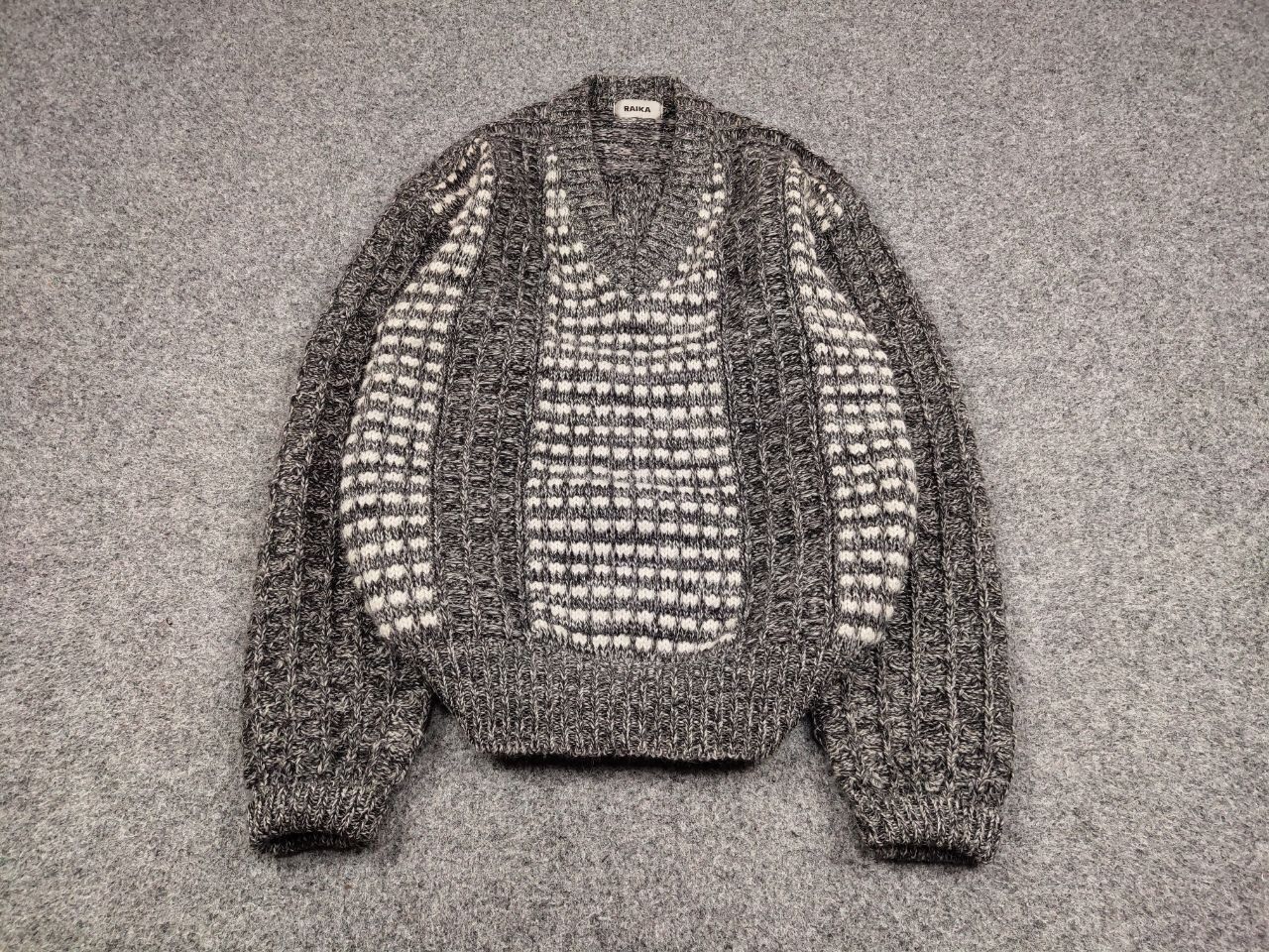 Japanese Brand Archival Vintage Raika Japanese Hand Knitted Gray Sweater Size US L / EU 52-54 / 3 - 2 Thumbnail