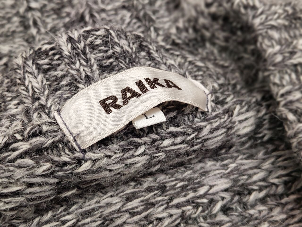 Japanese Brand Archival Vintage Raika Japanese Hand Knitted Gray Sweater Size US L / EU 52-54 / 3 - 19 Thumbnail