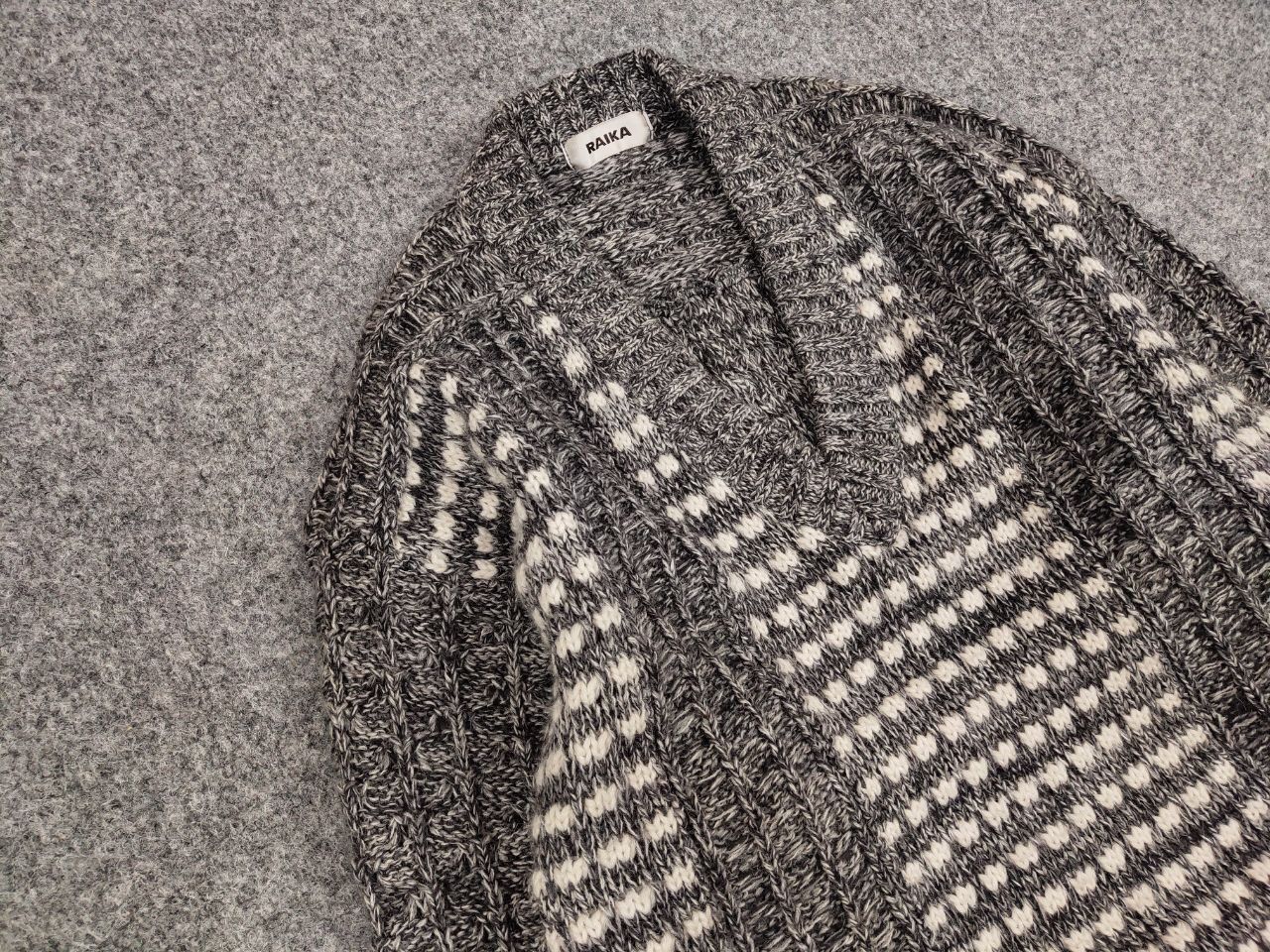 Japanese Brand Archival Vintage Raika Japanese Hand Knitted Gray Sweater Size US L / EU 52-54 / 3 - 7 Thumbnail