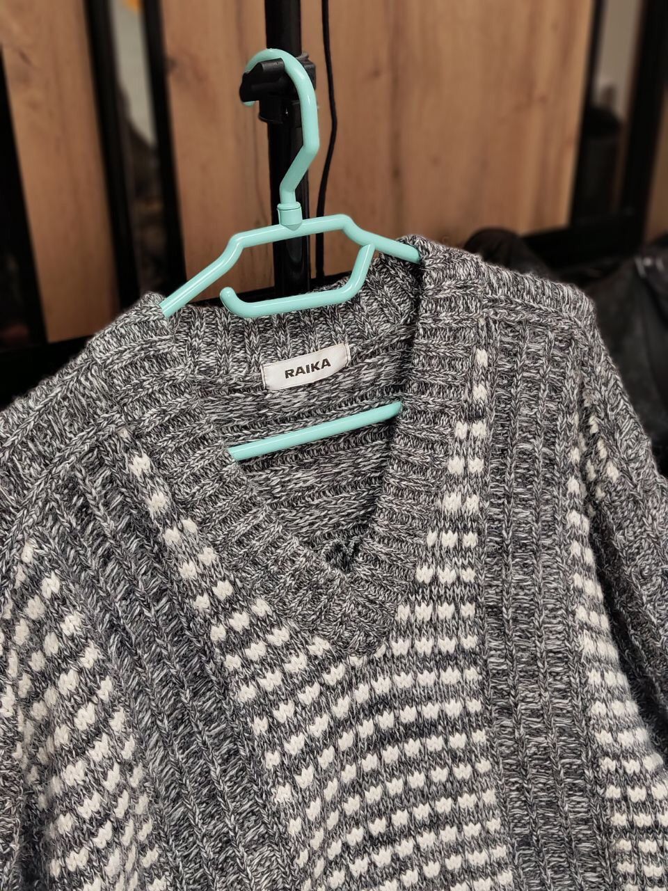 Japanese Brand Archival Vintage Raika Japanese Hand Knitted Gray Sweater Size US L / EU 52-54 / 3 - 23 Thumbnail