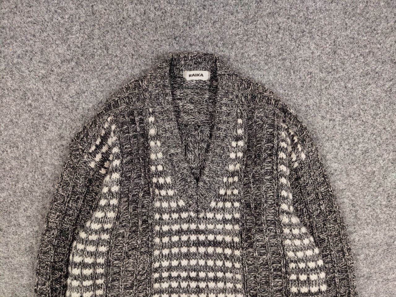 Japanese Brand Archival Vintage Raika Japanese Hand Knitted Gray Sweater Size US L / EU 52-54 / 3 - 8 Thumbnail