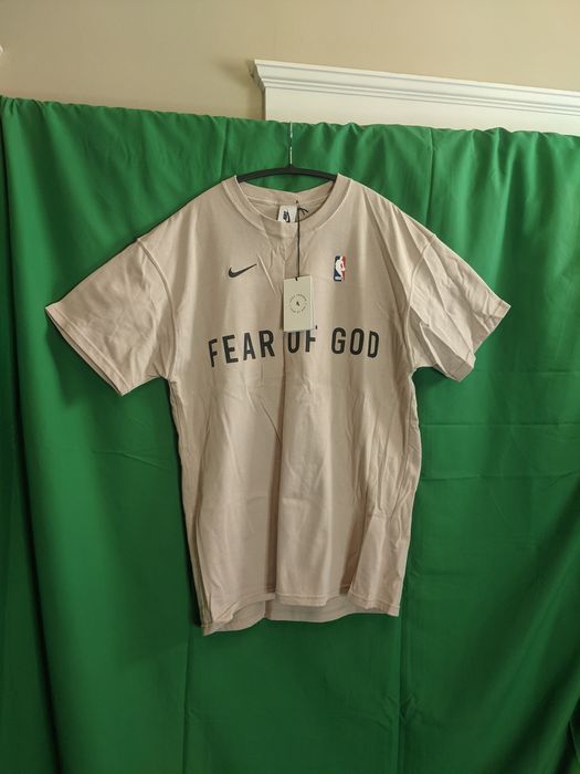 Nike AIR FOG beige warm-up t-shirt NWT small | Grailed