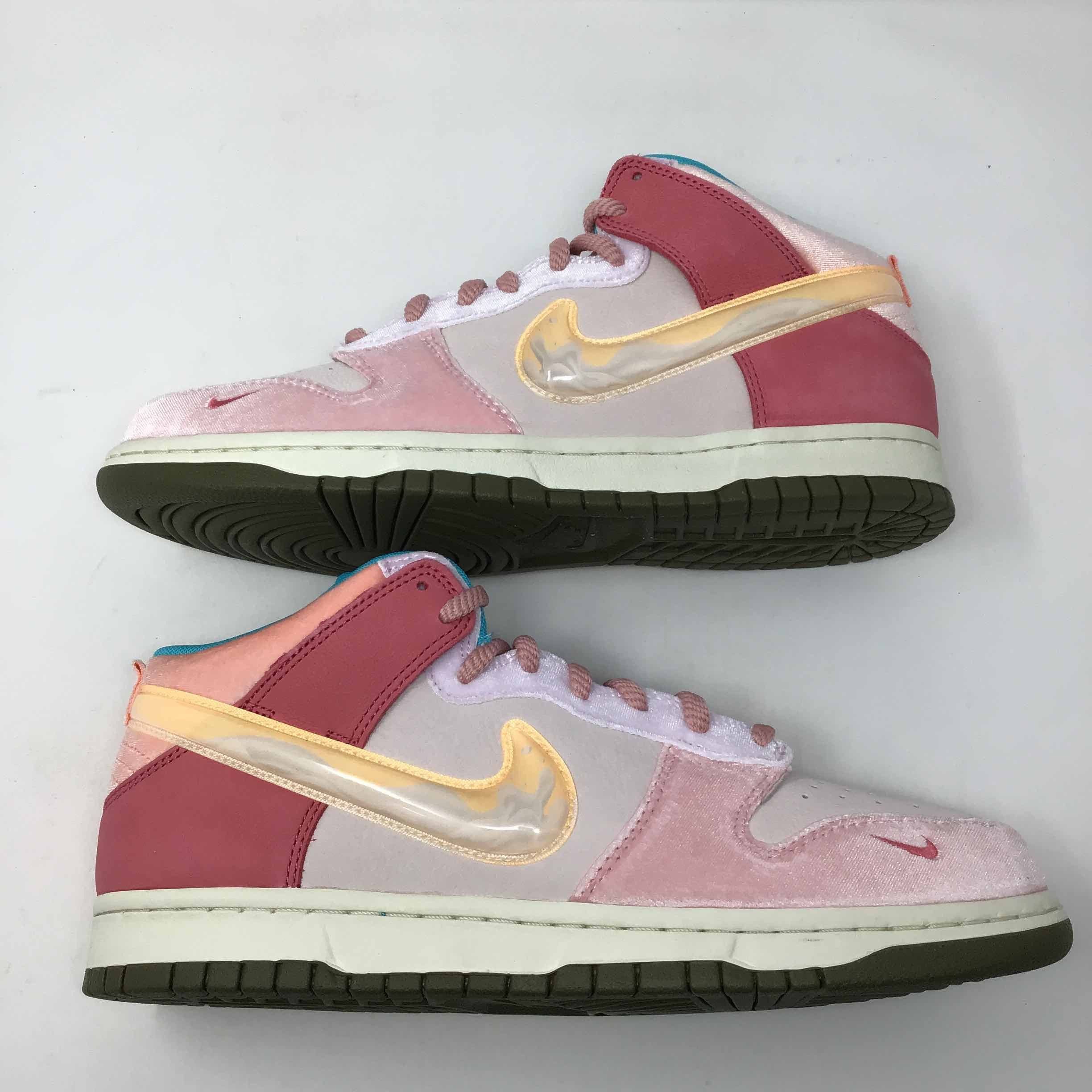 Nike Social Status x Dunk Mid Strawberry Milk Grailed
