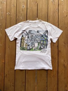 Vintage 80s Picasso Art Signature T Shirt Tee Size XL 