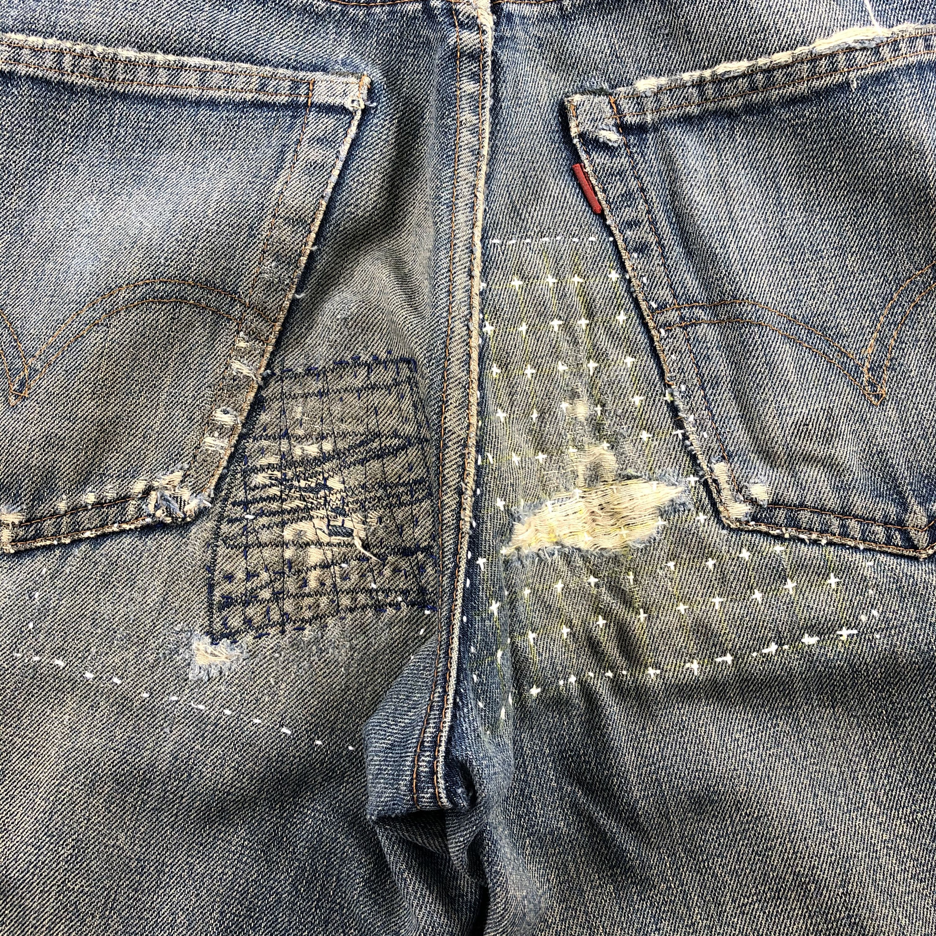 Levi's × Vintage Vintage 60s Distress Levis Jeans-JM1486 Size US 30 / EU 46 - 6 Thumbnail