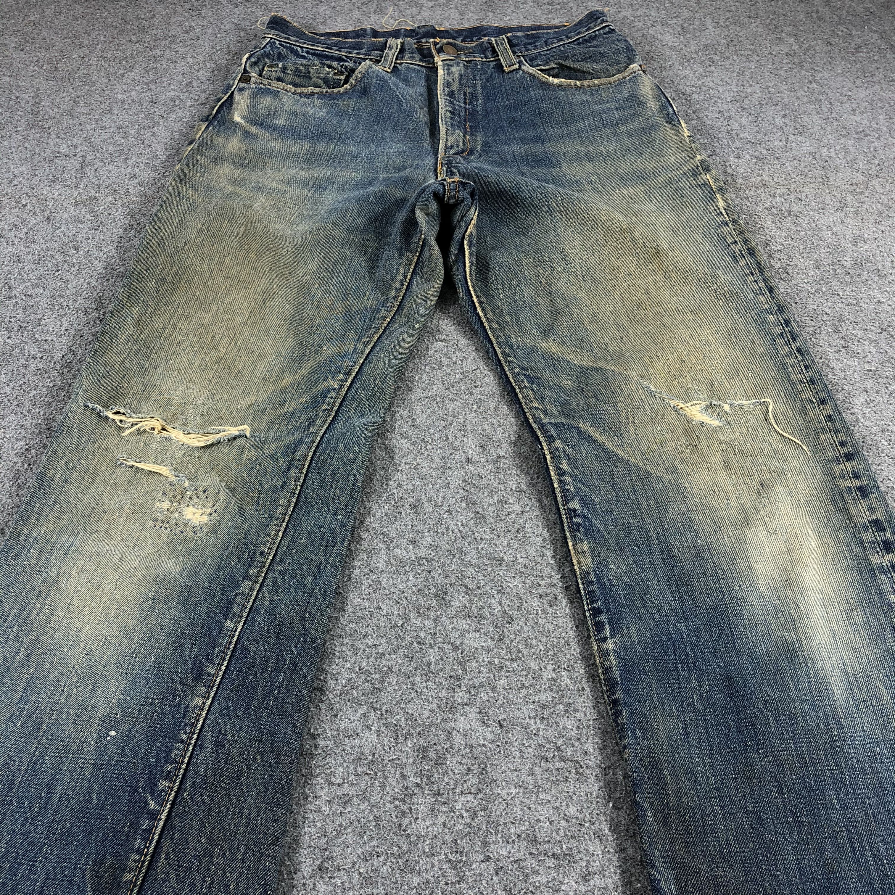 Levi's × Vintage Vintage 60s Distress Levis Jeans-JM1486 Size US 30 / EU 46 - 3 Thumbnail