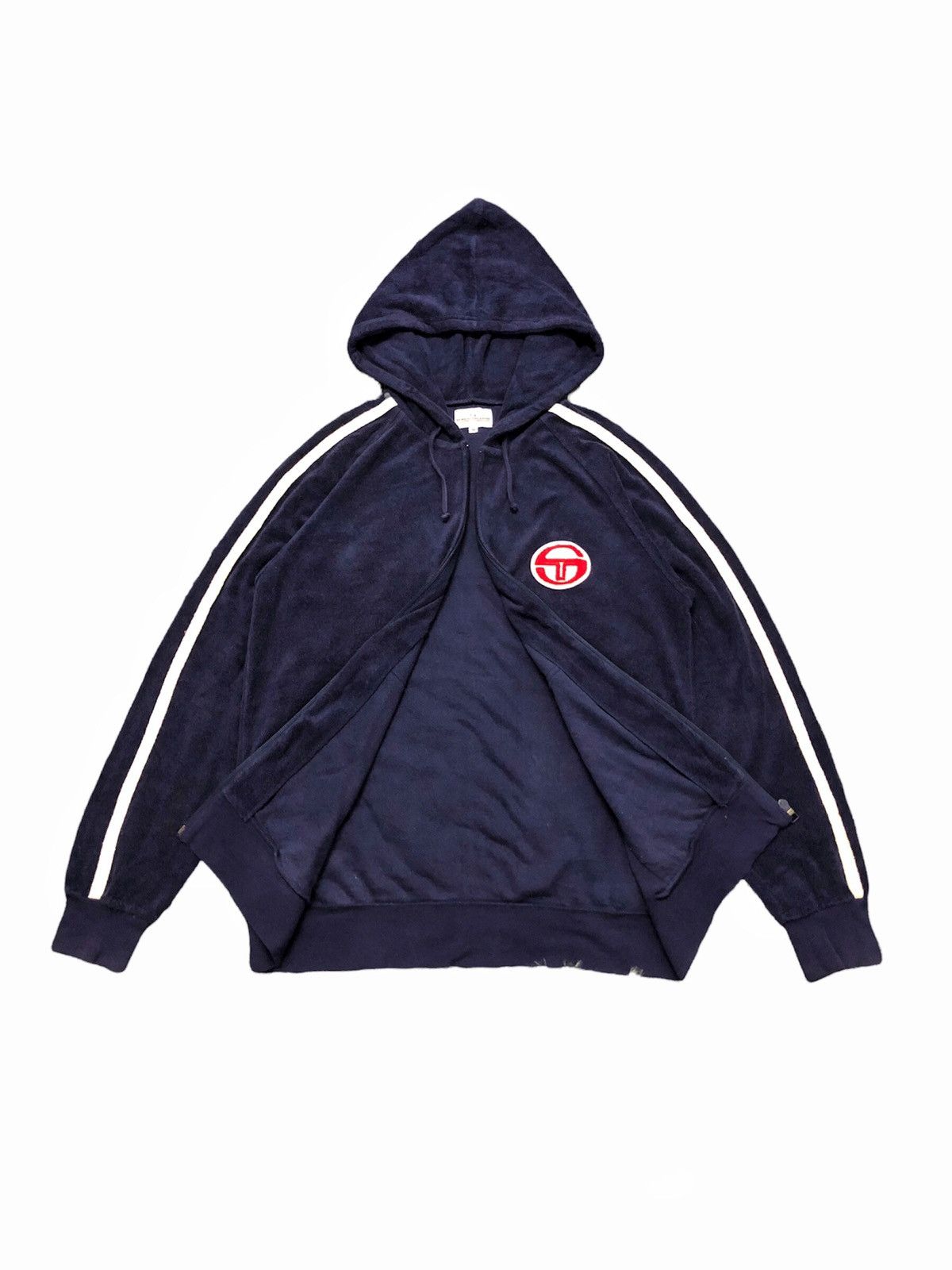 Sergio Tacchini 90's Sergio Tacchini Velvet velour zipper hoodie Size US M / EU 48-50 / 2 - 8 Thumbnail