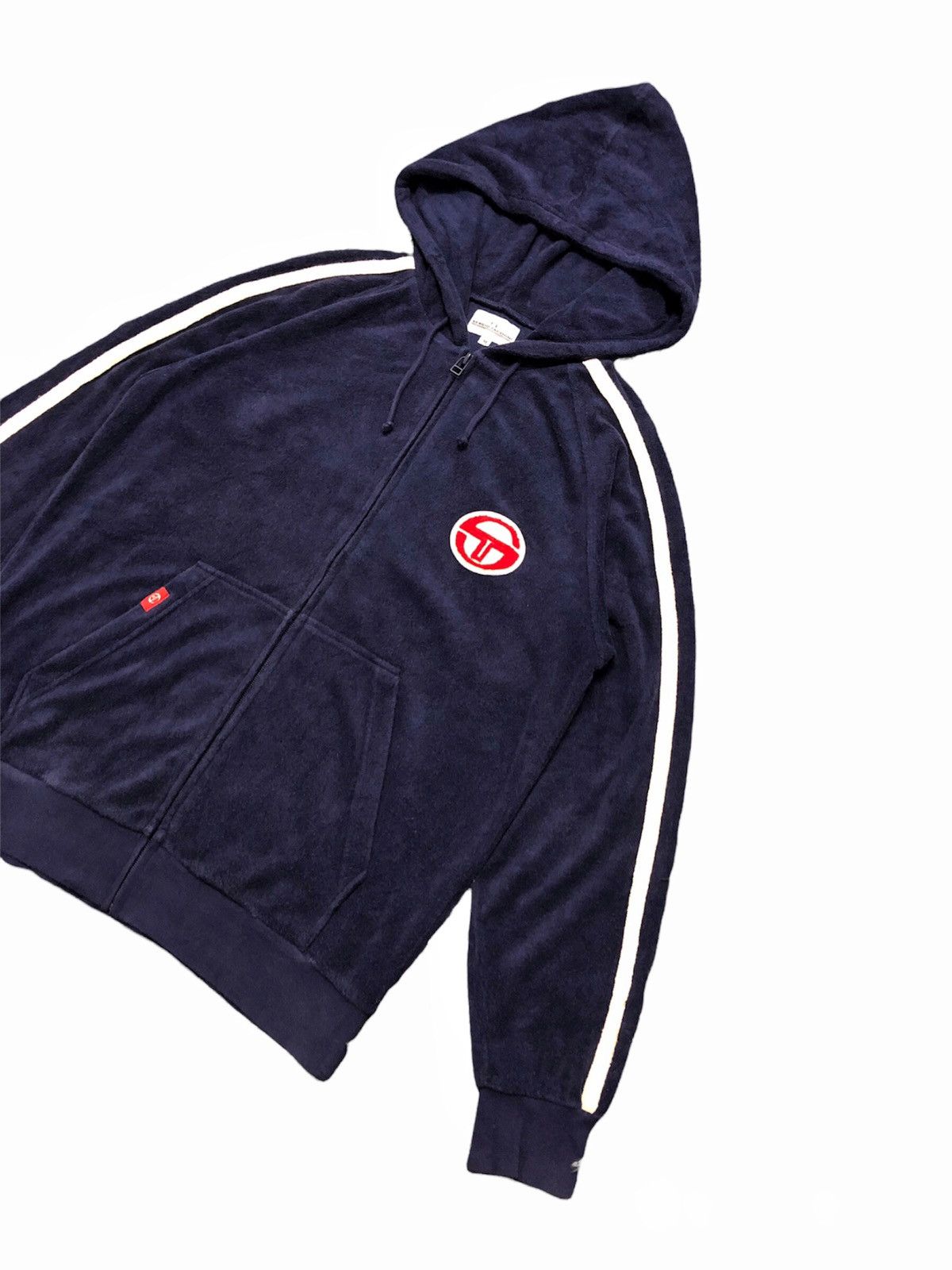 Sergio Tacchini 90's Sergio Tacchini Velvet velour zipper hoodie Size US M / EU 48-50 / 2 - 3 Thumbnail