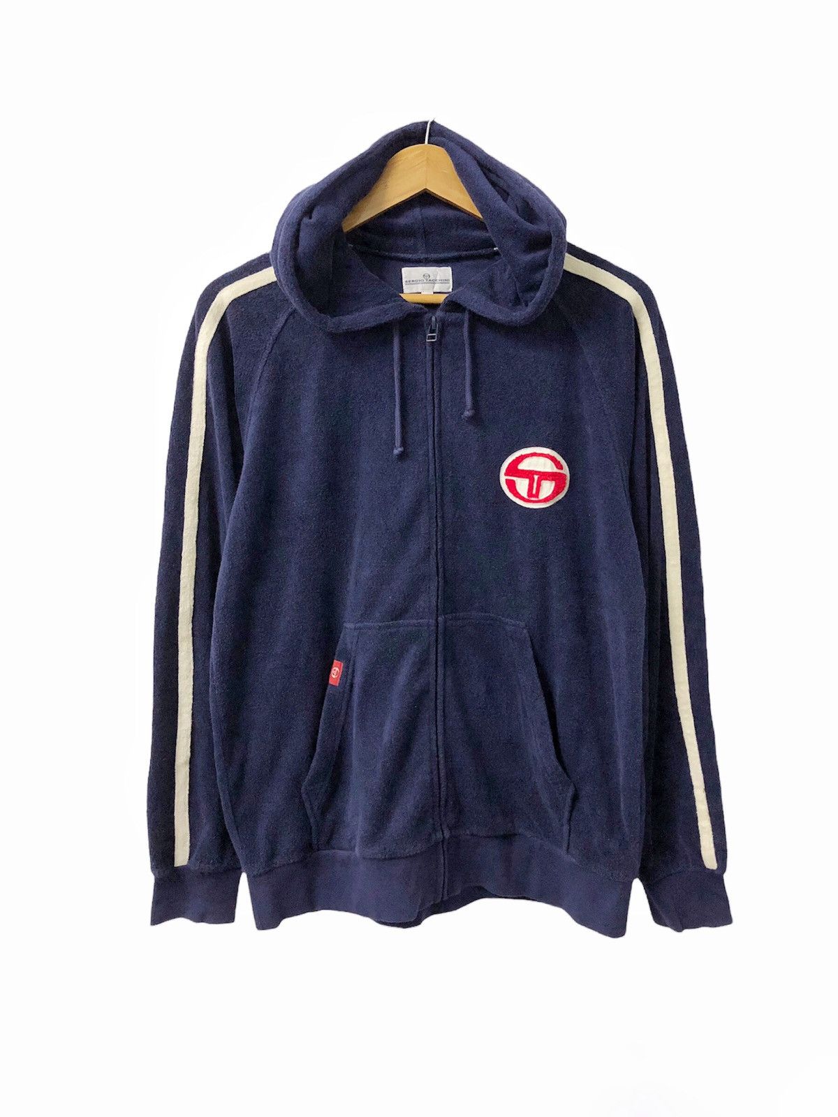 Sergio Tacchini 90's Sergio Tacchini Velvet velour zipper hoodie Size US M / EU 48-50 / 2 - 9 Thumbnail