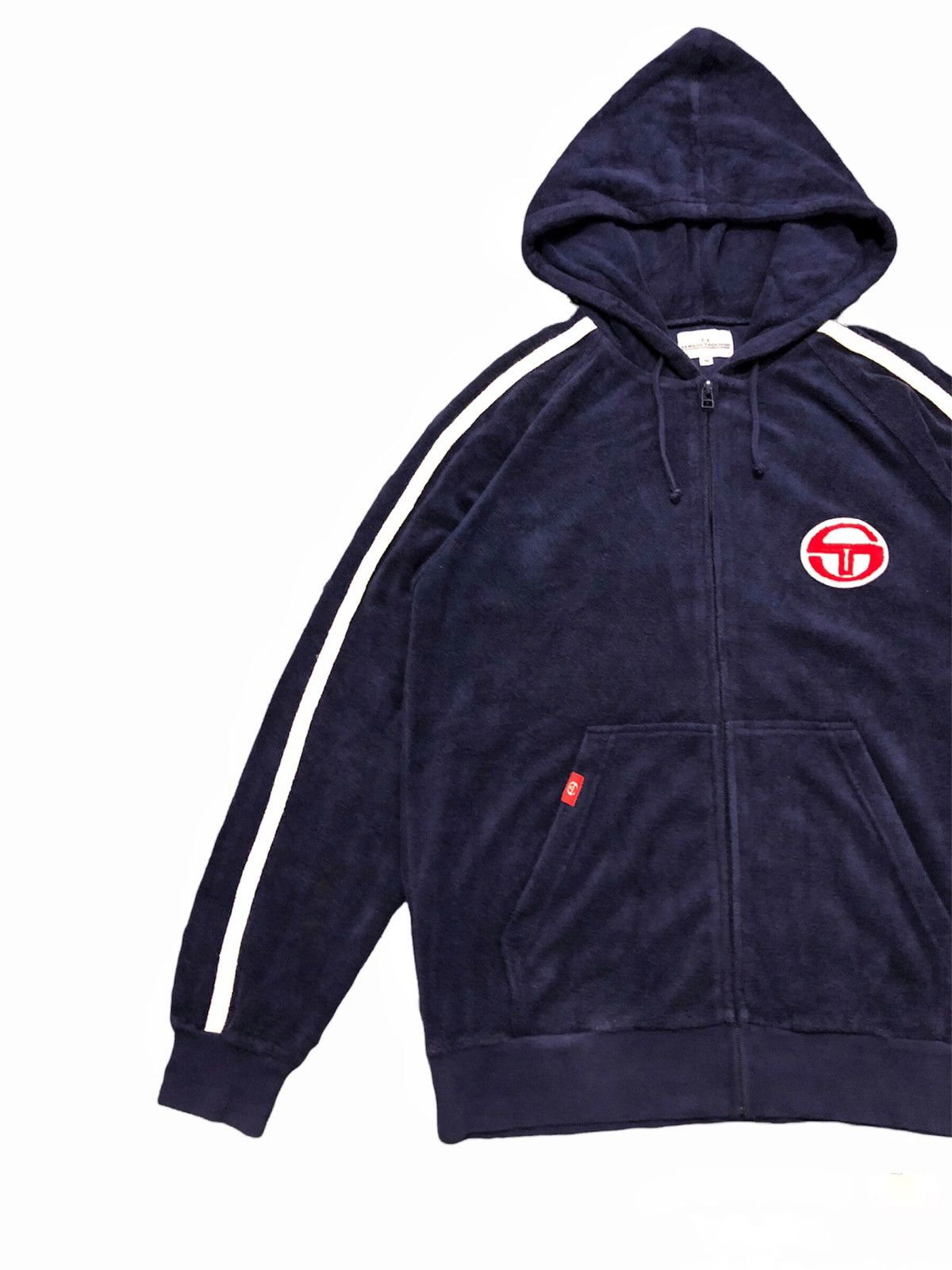 Sergio Tacchini 90's Sergio Tacchini Velvet velour zipper hoodie Size US M / EU 48-50 / 2 - 4 Thumbnail