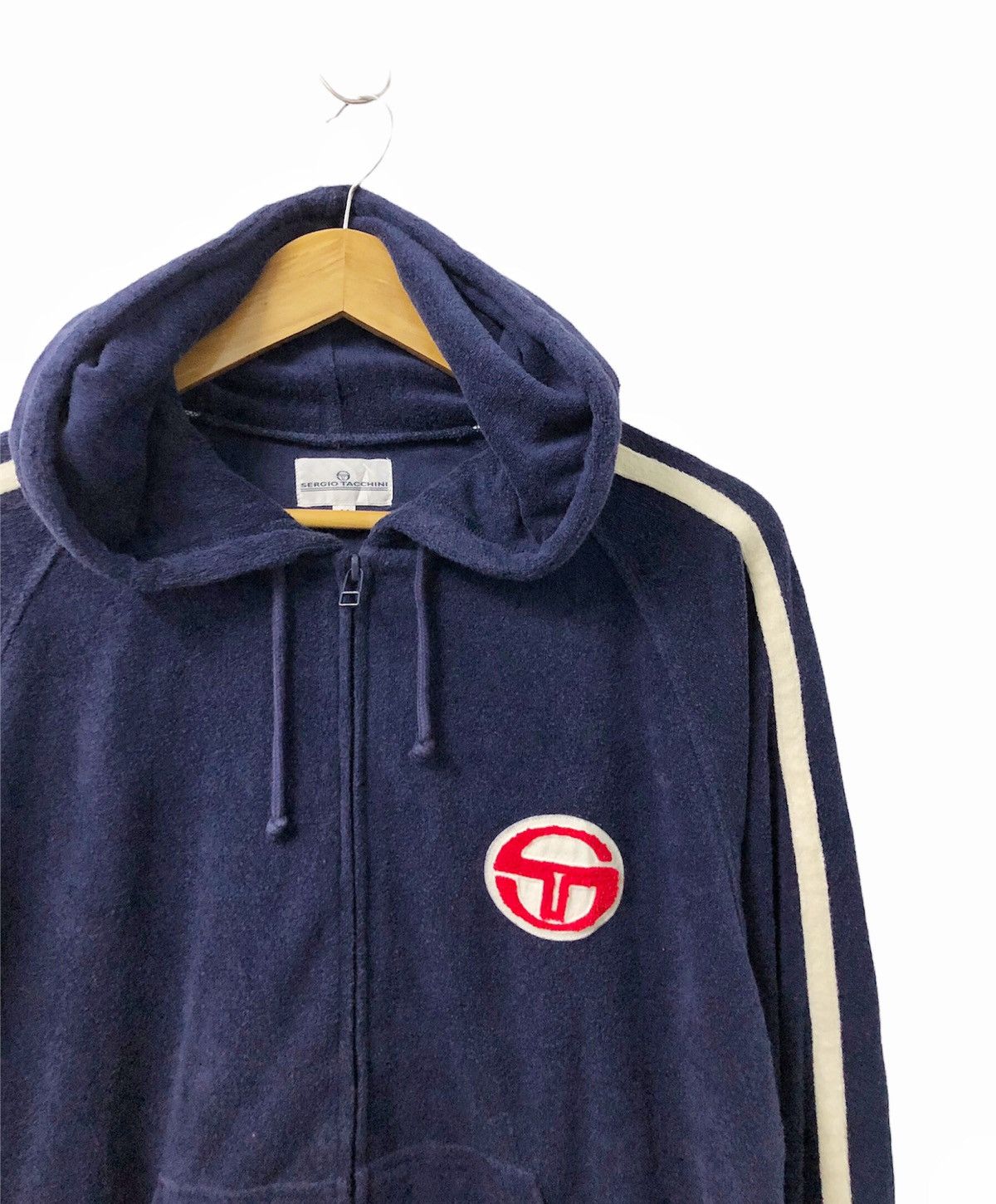 Sergio Tacchini 90's Sergio Tacchini Velvet velour zipper hoodie Size US M / EU 48-50 / 2 - 10 Thumbnail