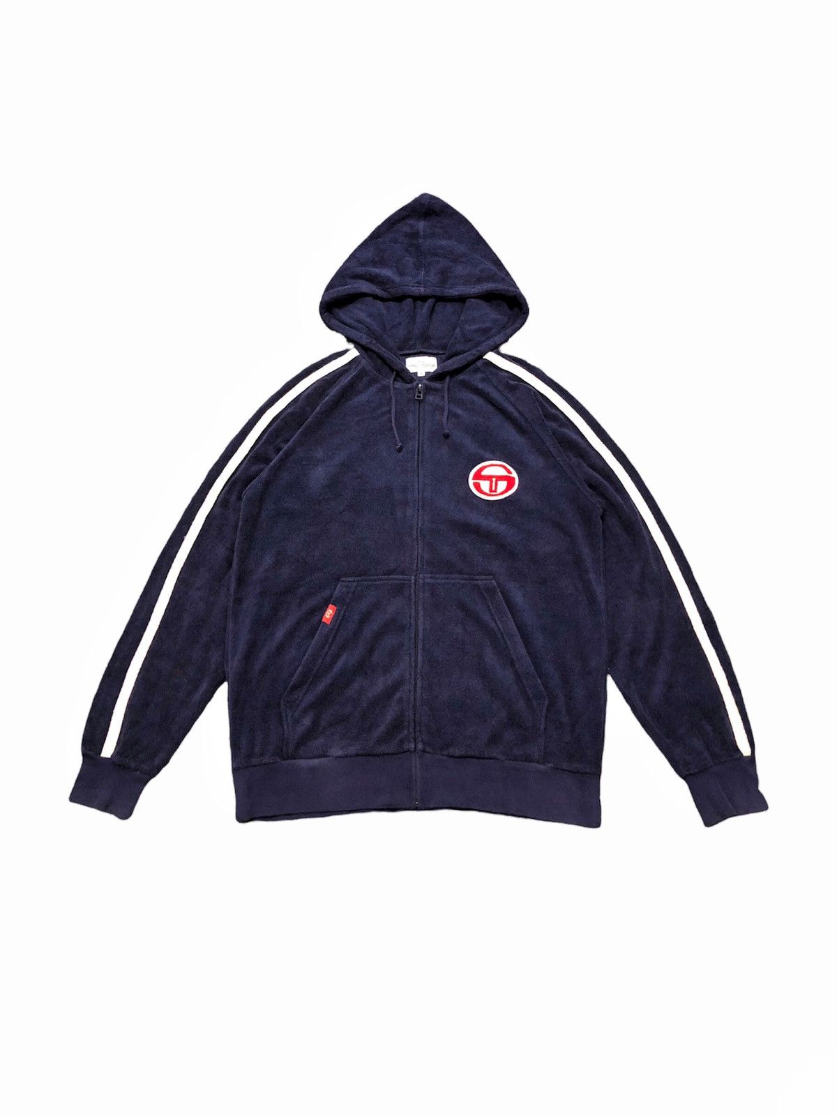 90's Sergio Tacchini Velvet velour zipper hoodie