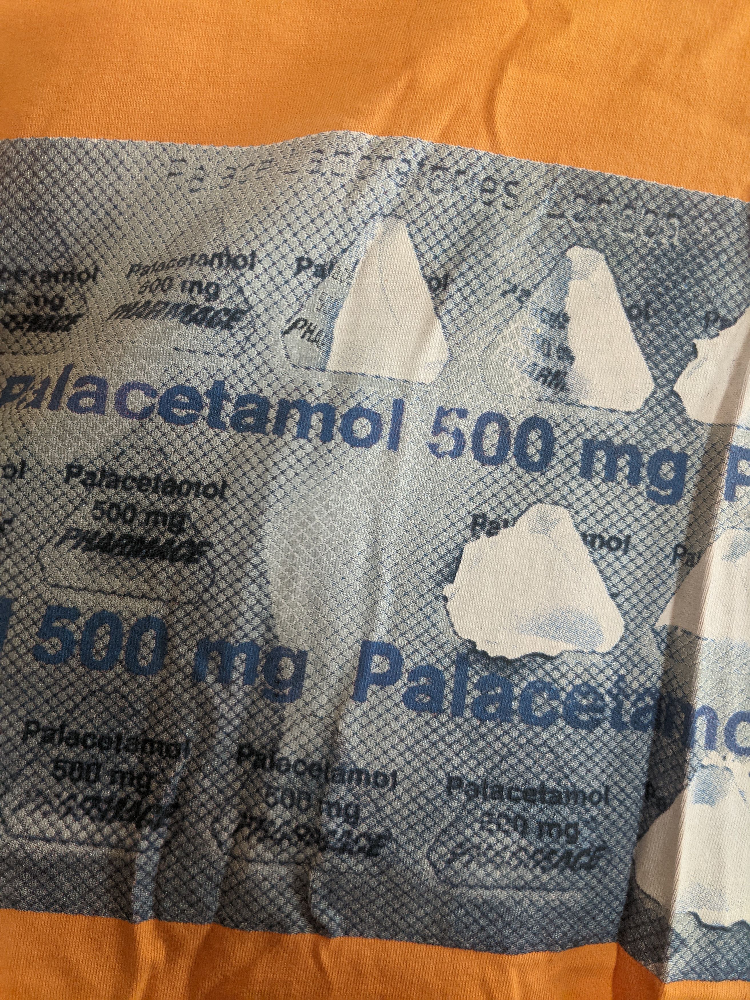 Palace Orange "Palacetamol" RARE graphic t-shirt Small Size US S / EU 44-46 / 1 - 6 Thumbnail