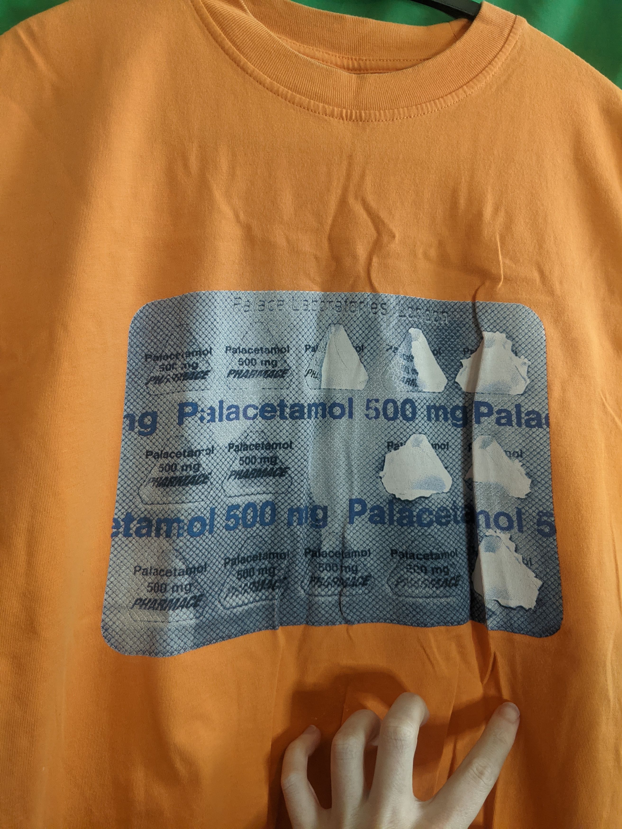 Palace Orange "Palacetamol" RARE graphic t-shirt Small Size US S / EU 44-46 / 1 - 7 Thumbnail