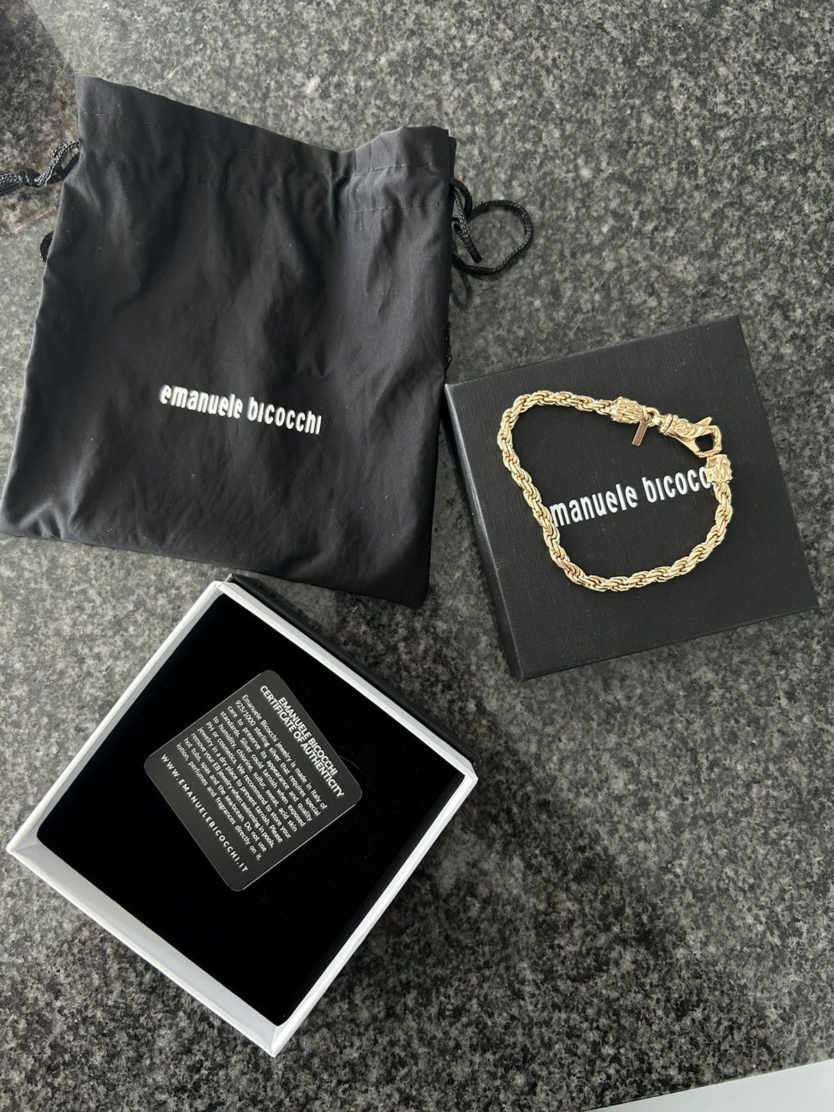 Gold French Rope Bracelet - Emanuele Bicocchi