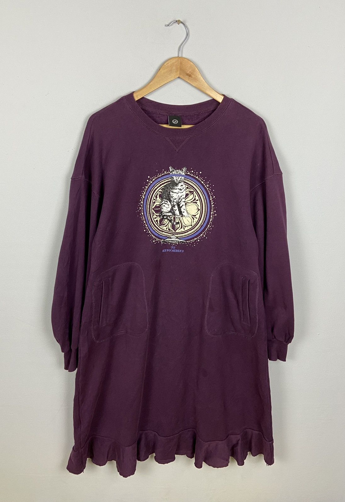 Gu Undercover Cat Graphic Long Sweatshirt