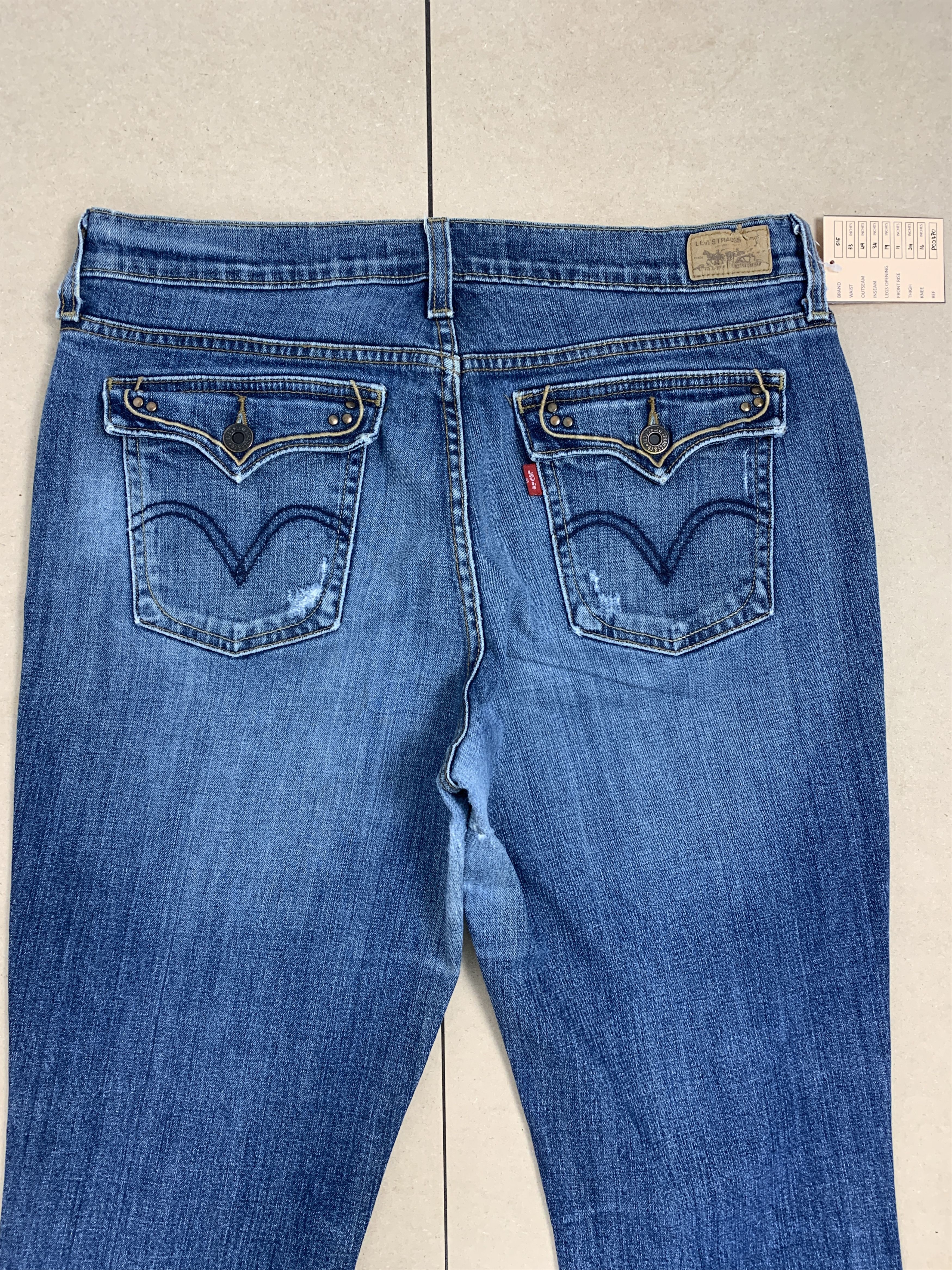 Levi's Vintage Levis 515 Flared Boot Cut Faded Blue Jeans Size 33" - 8 Thumbnail