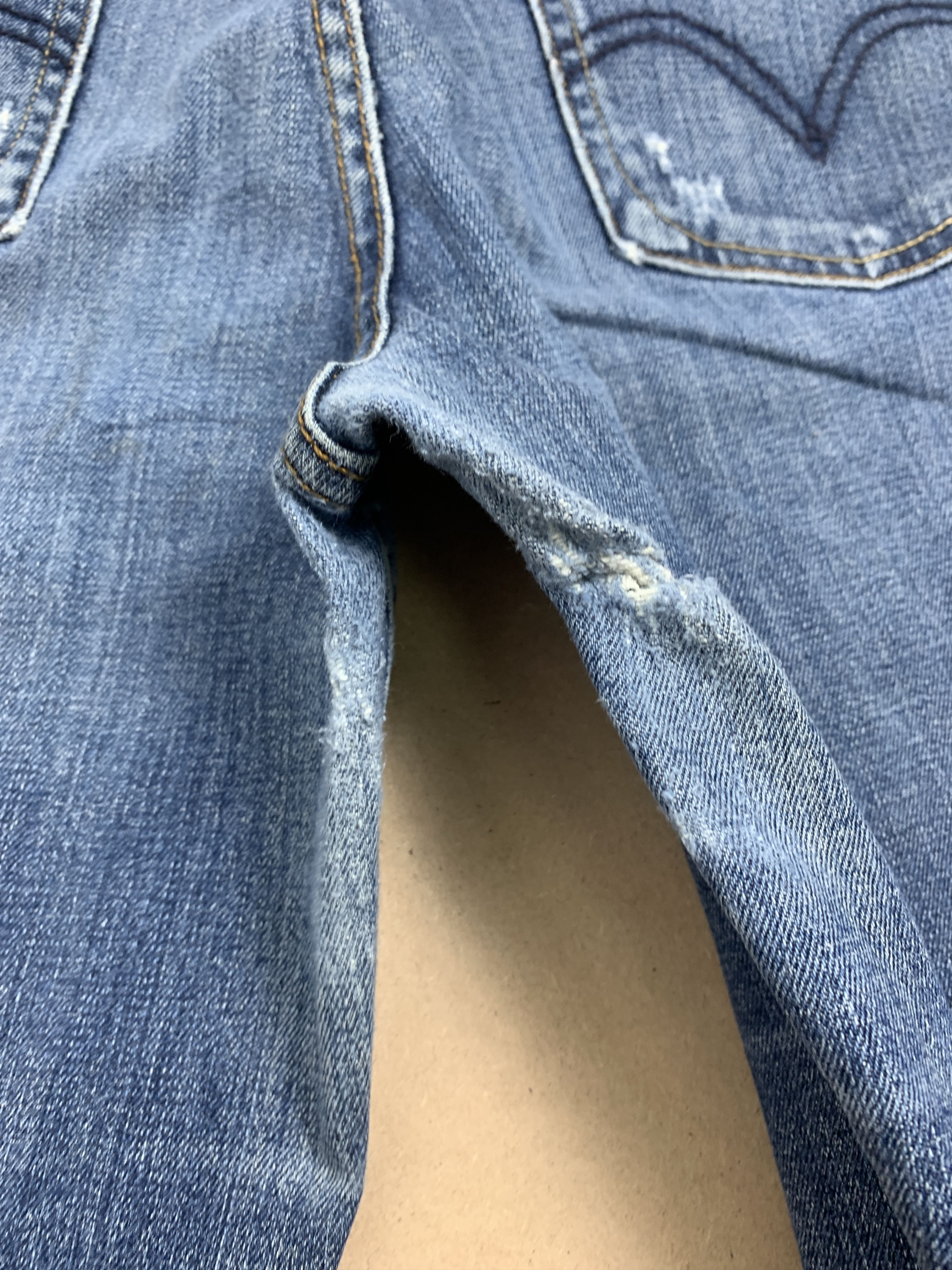Levi's Vintage Levis 515 Flared Boot Cut Faded Blue Jeans Size 33" - 9 Thumbnail