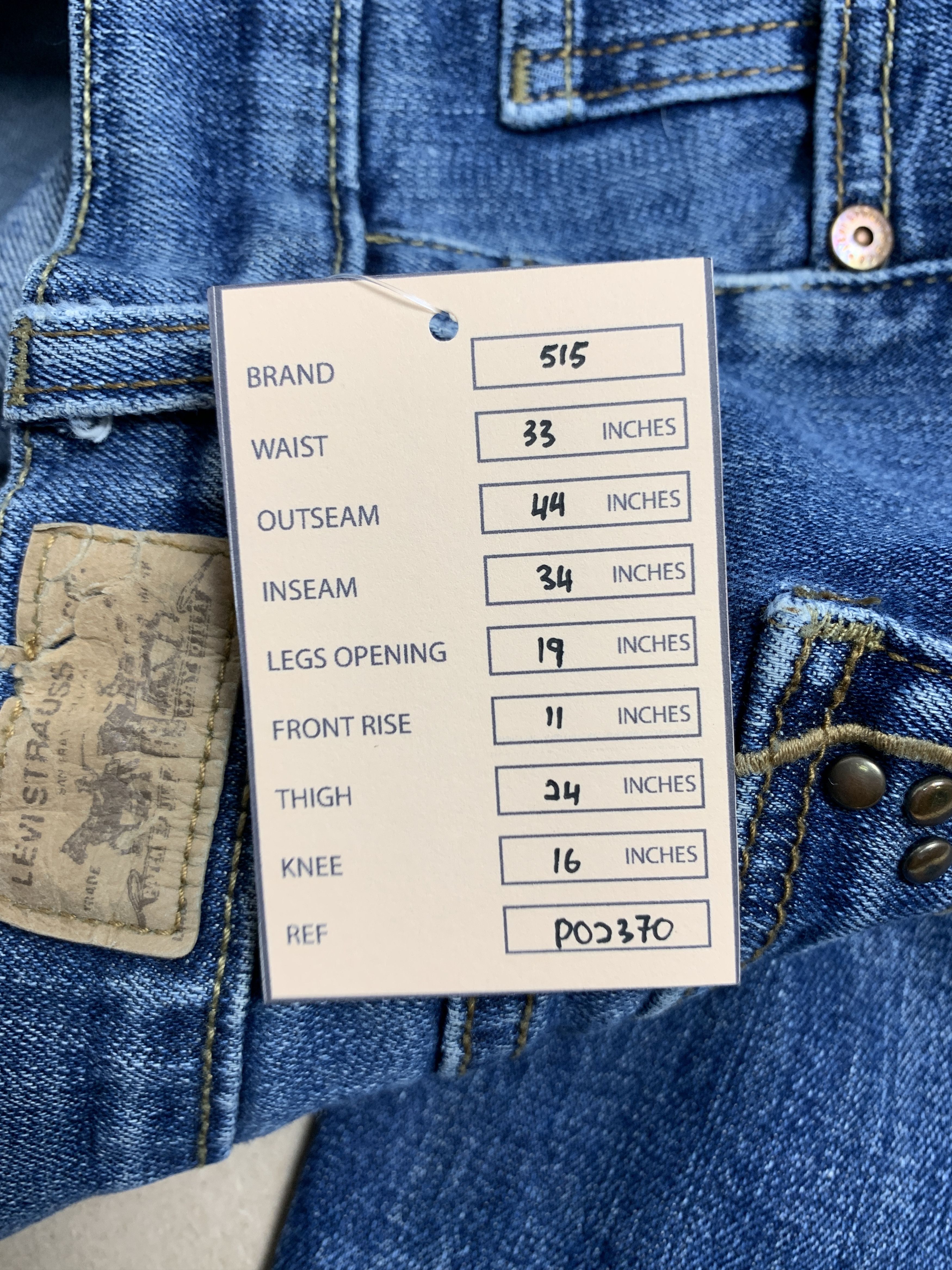 Levi's Vintage Levis 515 Flared Boot Cut Faded Blue Jeans Size 33" - 22 Thumbnail