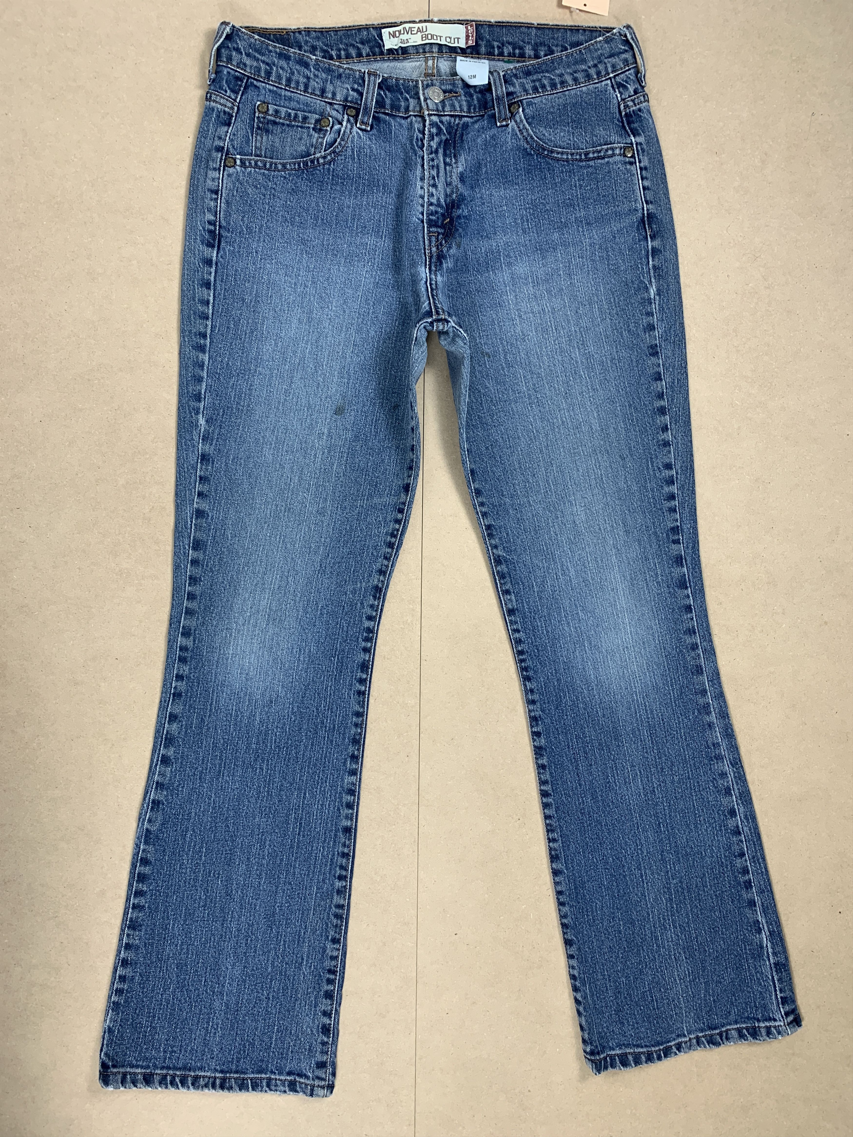 image of Levis 515 Flared Bootcut Faded Blue Jeans in Blue Denim, Men's (Size 32)