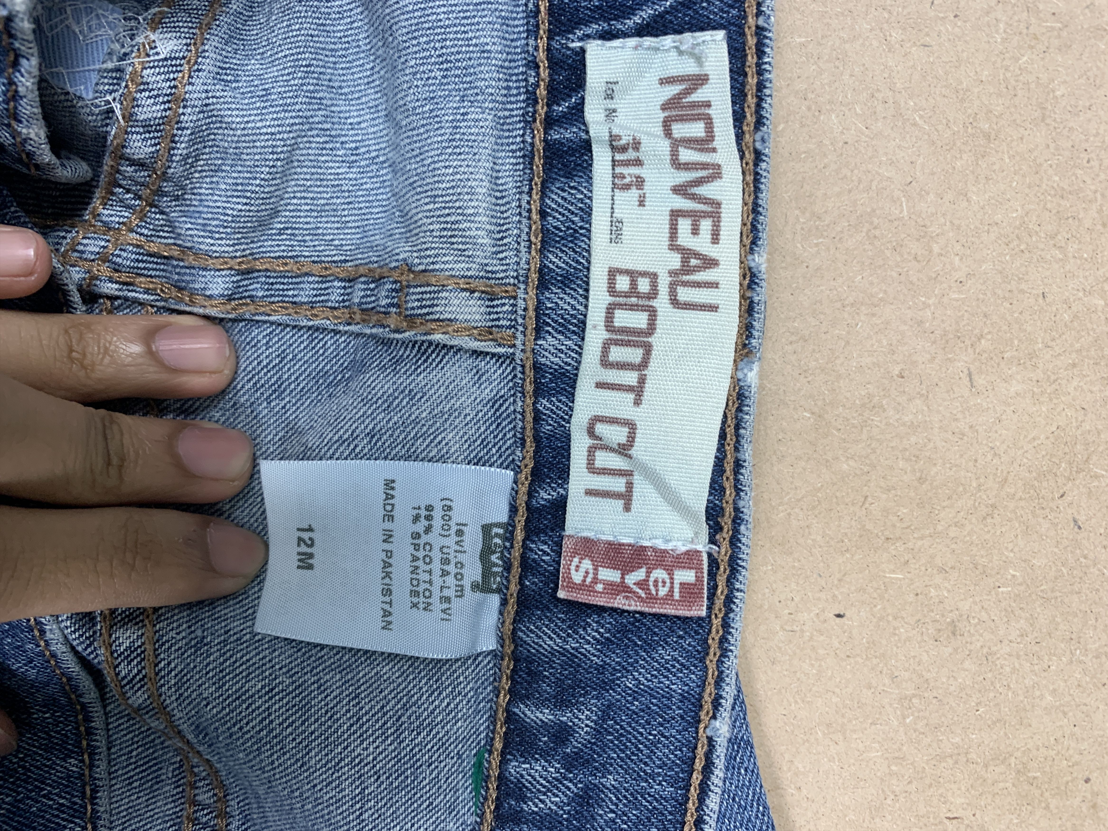 Levi's × Vintage Vintage Levis 515 Flared Bootcut Faded Blue Jeans Size US 32 / EU 48 - 10 Thumbnail