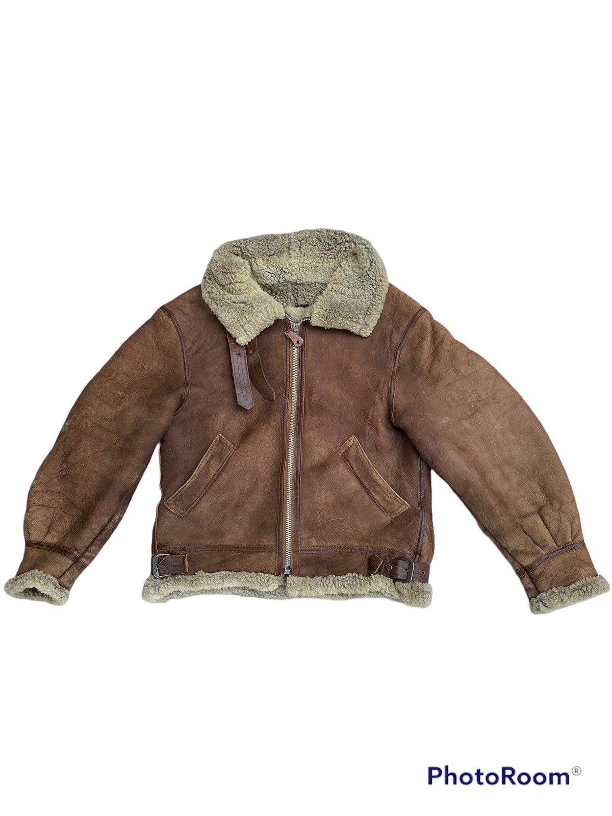 VINTAGE AVIREX SHEARLING TYPE B-3 FLIGHT BOMBER JACKET USAF