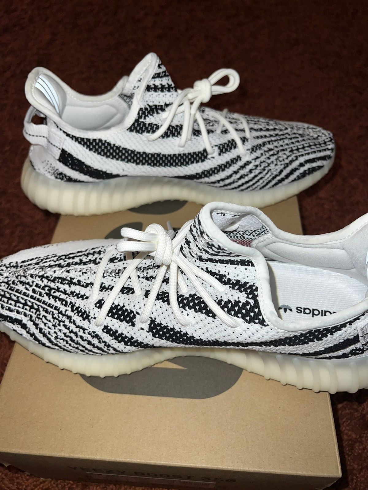 Adidas × Kanye West Yeezy Boost 350 V2 Zebra 2017 White Black Sz 13 VNDS Size US 13 / EU 46 - 8 Thumbnail