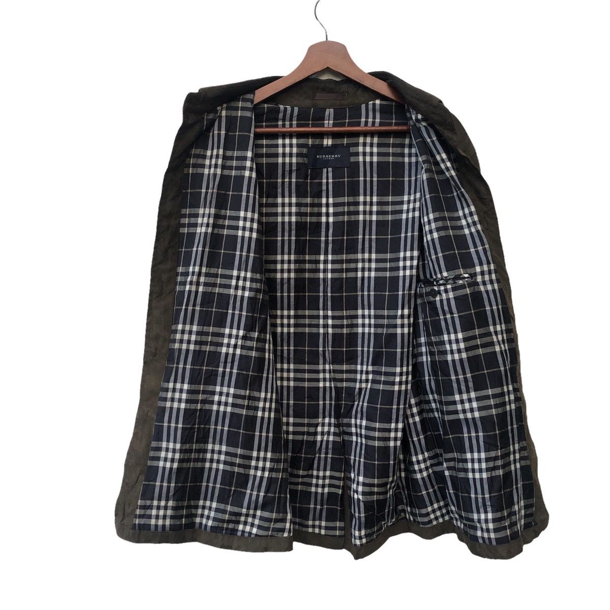 Burberry BURBERRY LEATHER WAX NOVA CHECK JACKET Size US M / EU 48-50 / 2 - 10 Thumbnail