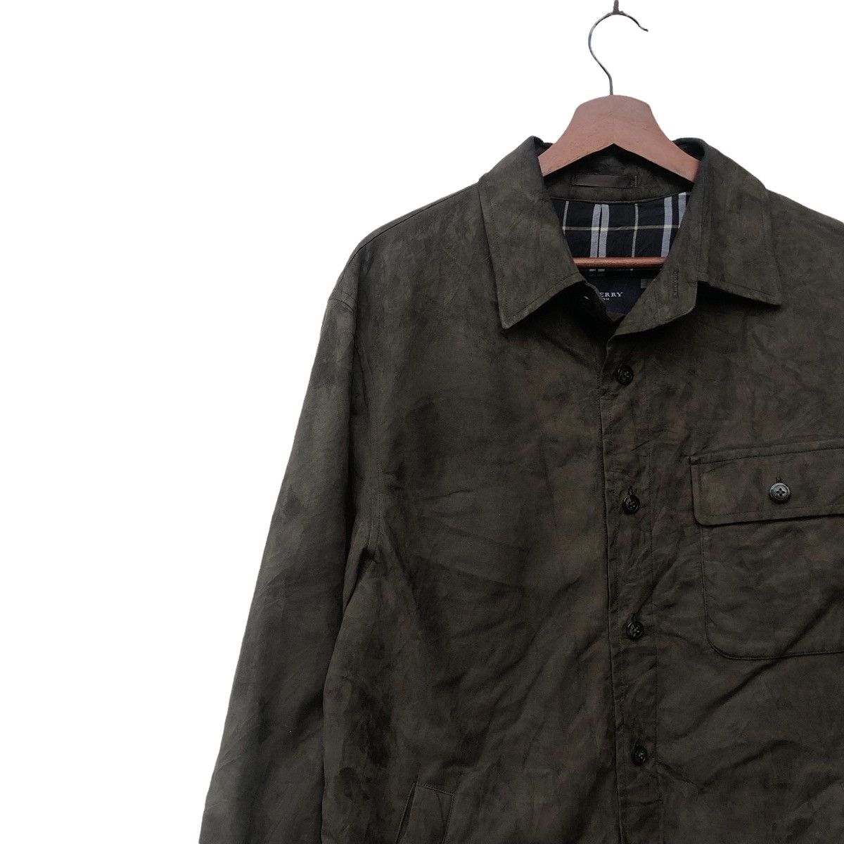 Burberry BURBERRY LEATHER WAX NOVA CHECK JACKET Size US M / EU 48-50 / 2 - 3 Thumbnail